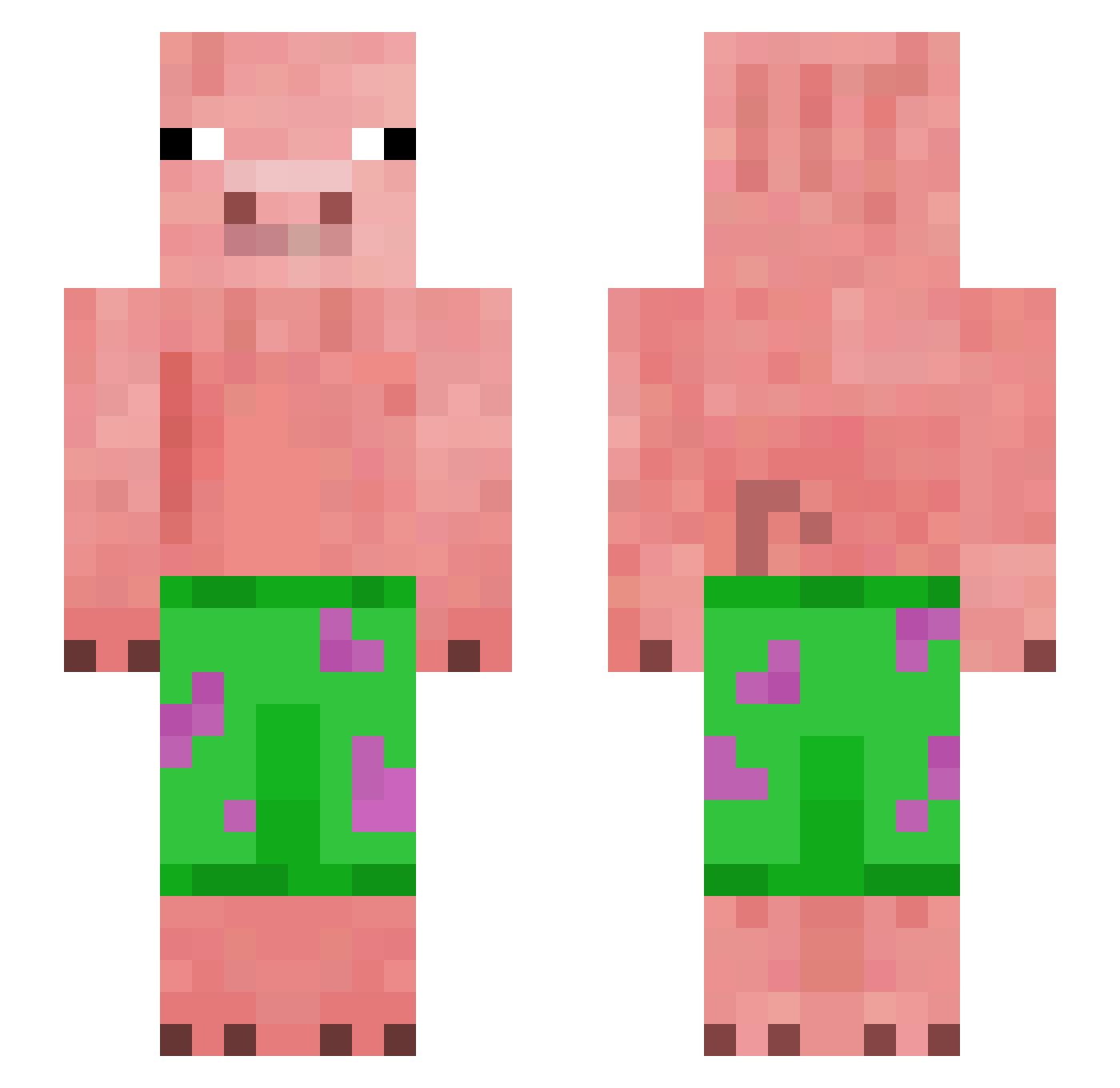 OptimisticKitkat Minecraft skin, front and back view