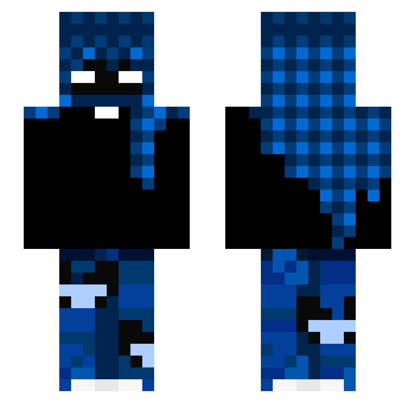 Xschuller Minecraft skin, front and back view
