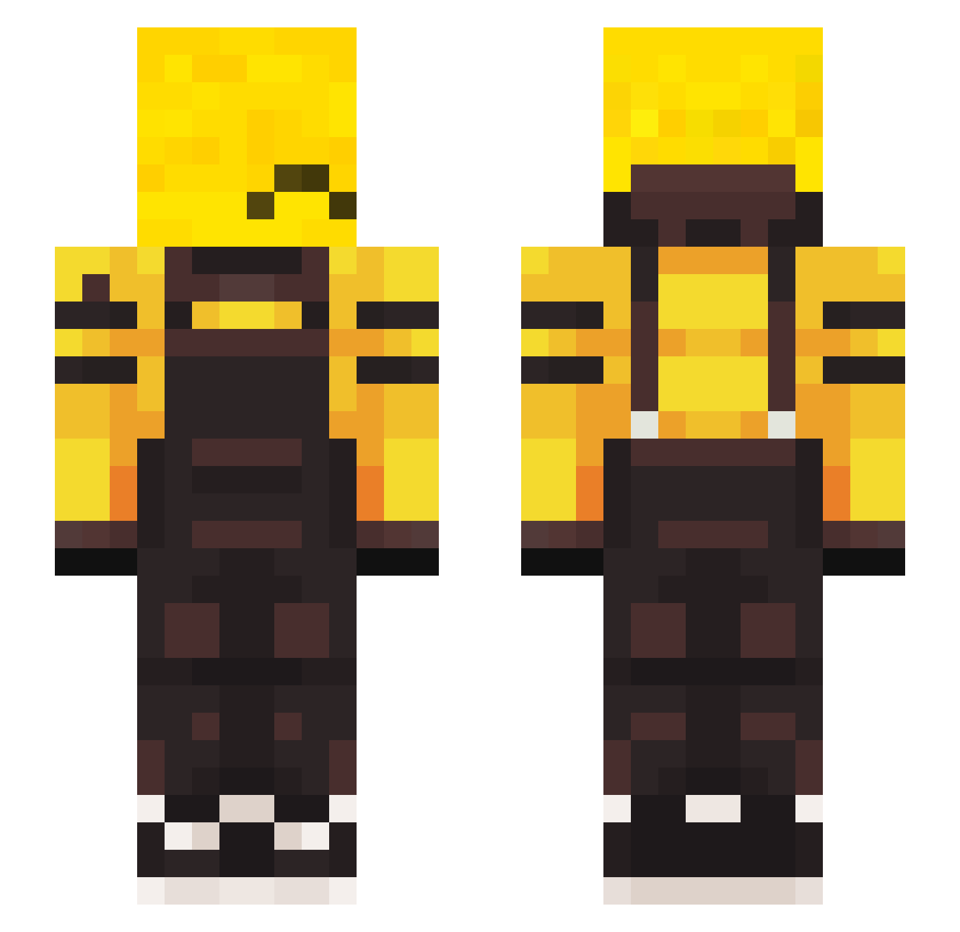 _Nanaba Minecraft skin, front and back view