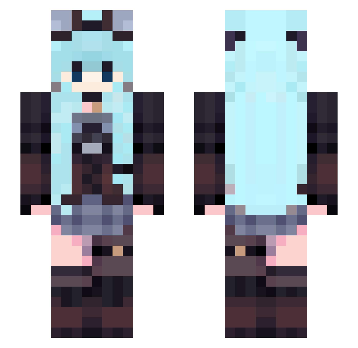 XinSuo Minecraft skin, front and back view