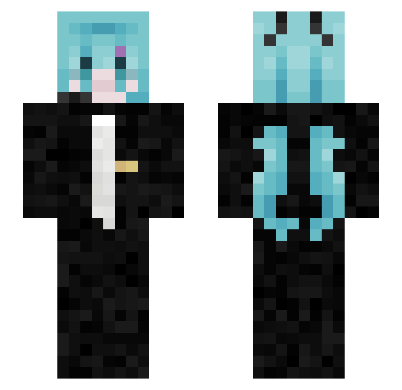 grinder1 Minecraft skin, front and back view