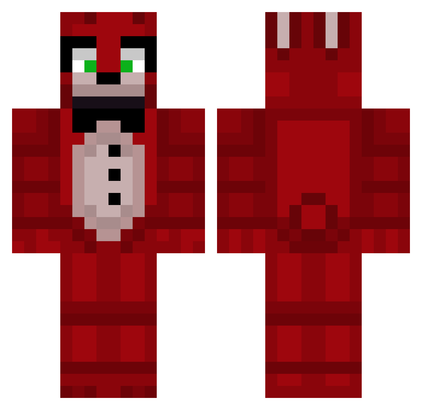 iLoveCoffeLulz77 Minecraft skin, front and back view