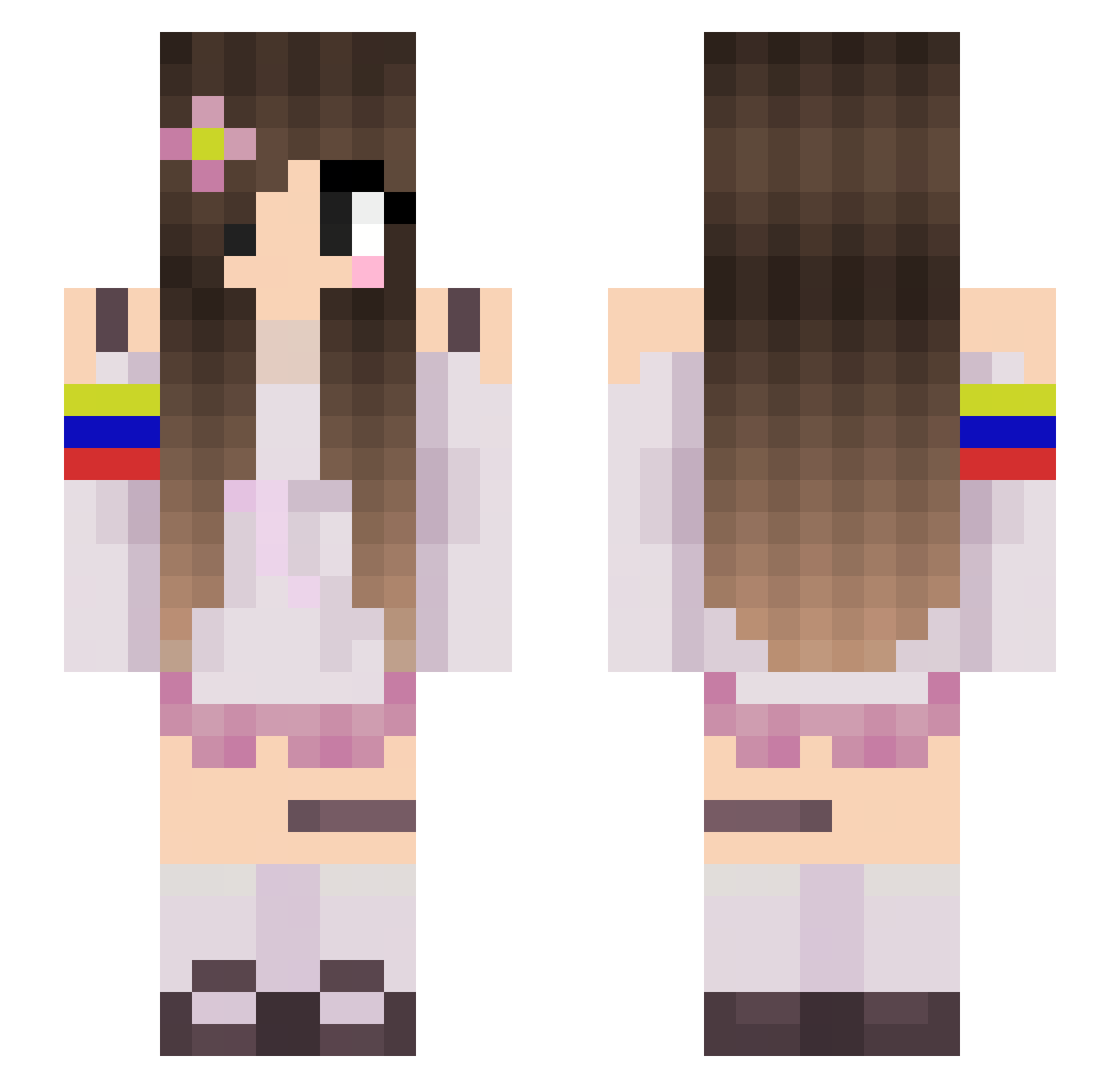 Arkenia2 Minecraft skin, front and back view