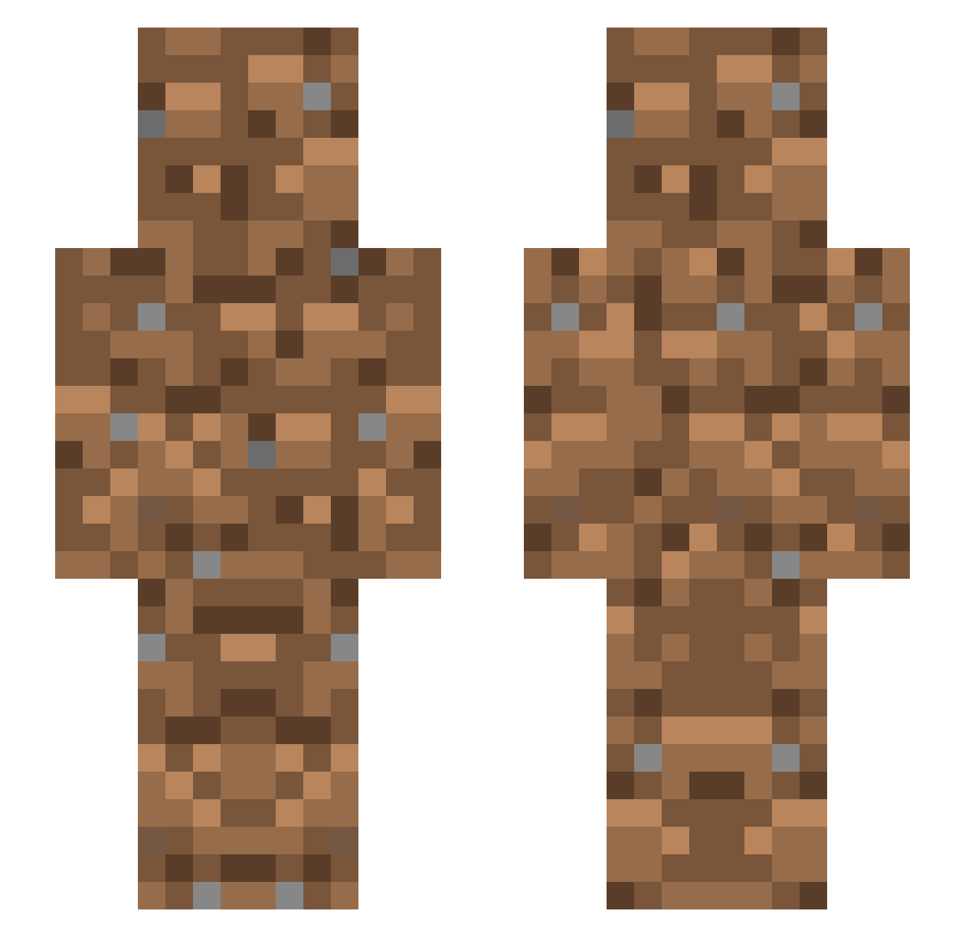 EXwns Minecraft skin, front and back view