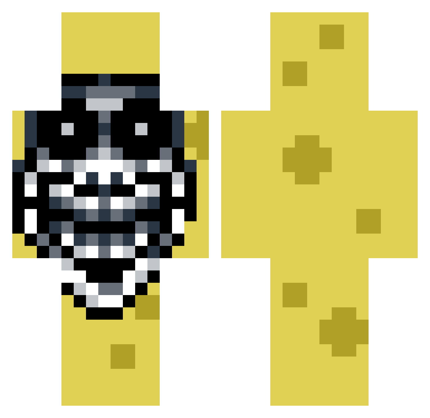 EVITcz Minecraft skin, front and back view