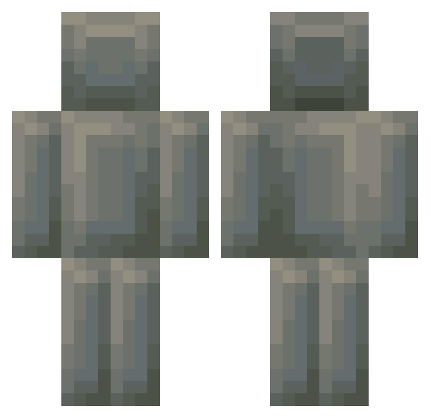 josi0210 Minecraft skin, front and back view