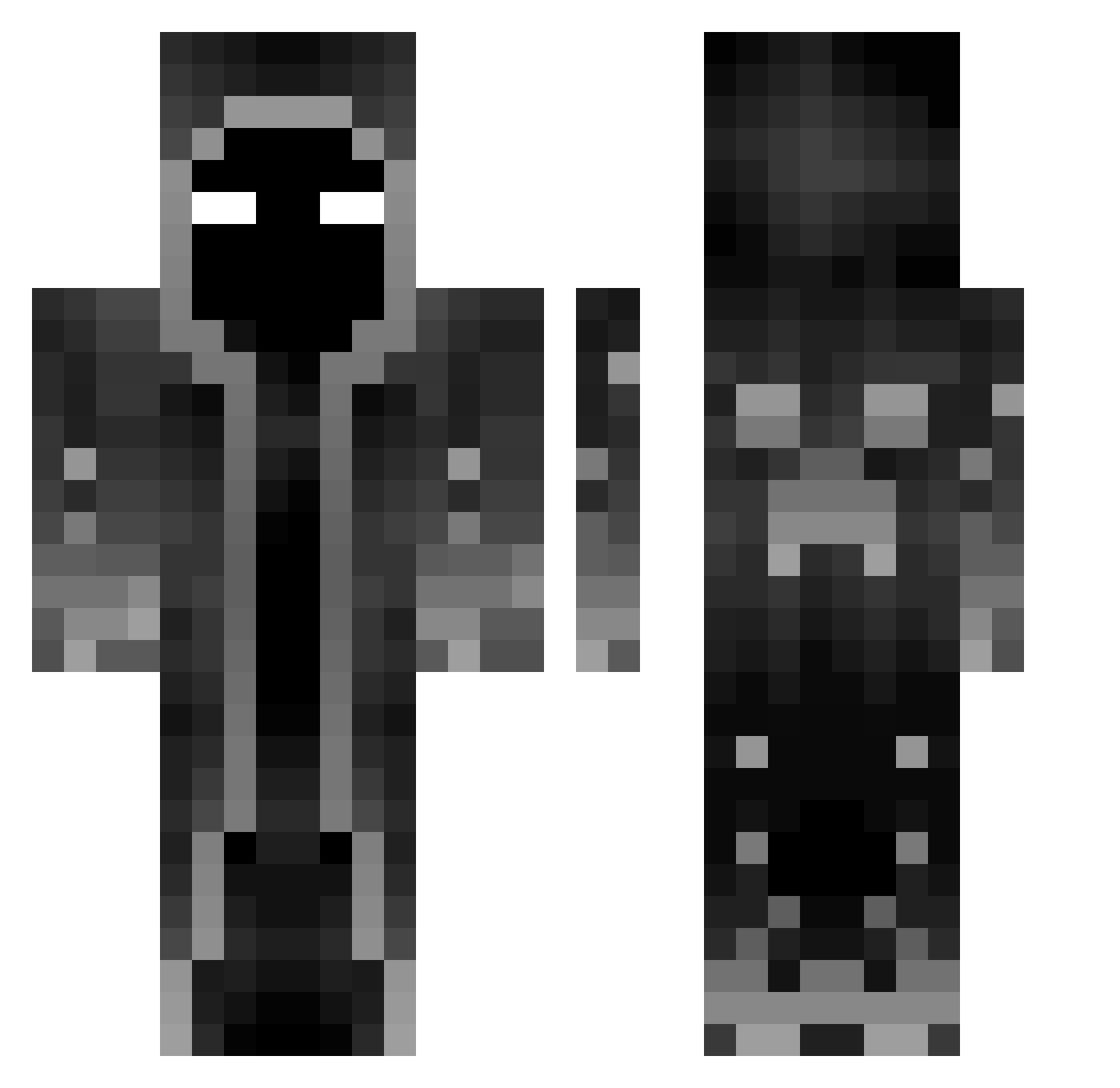 ztrisch Minecraft skin, front and back view