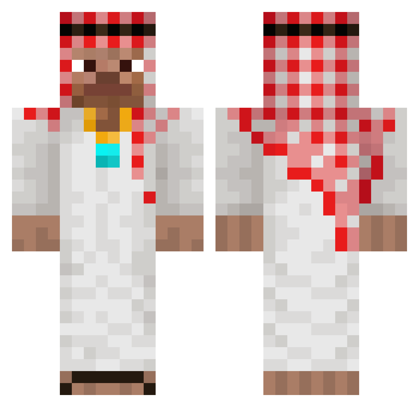 RayanKh Minecraft skin, front and back view
