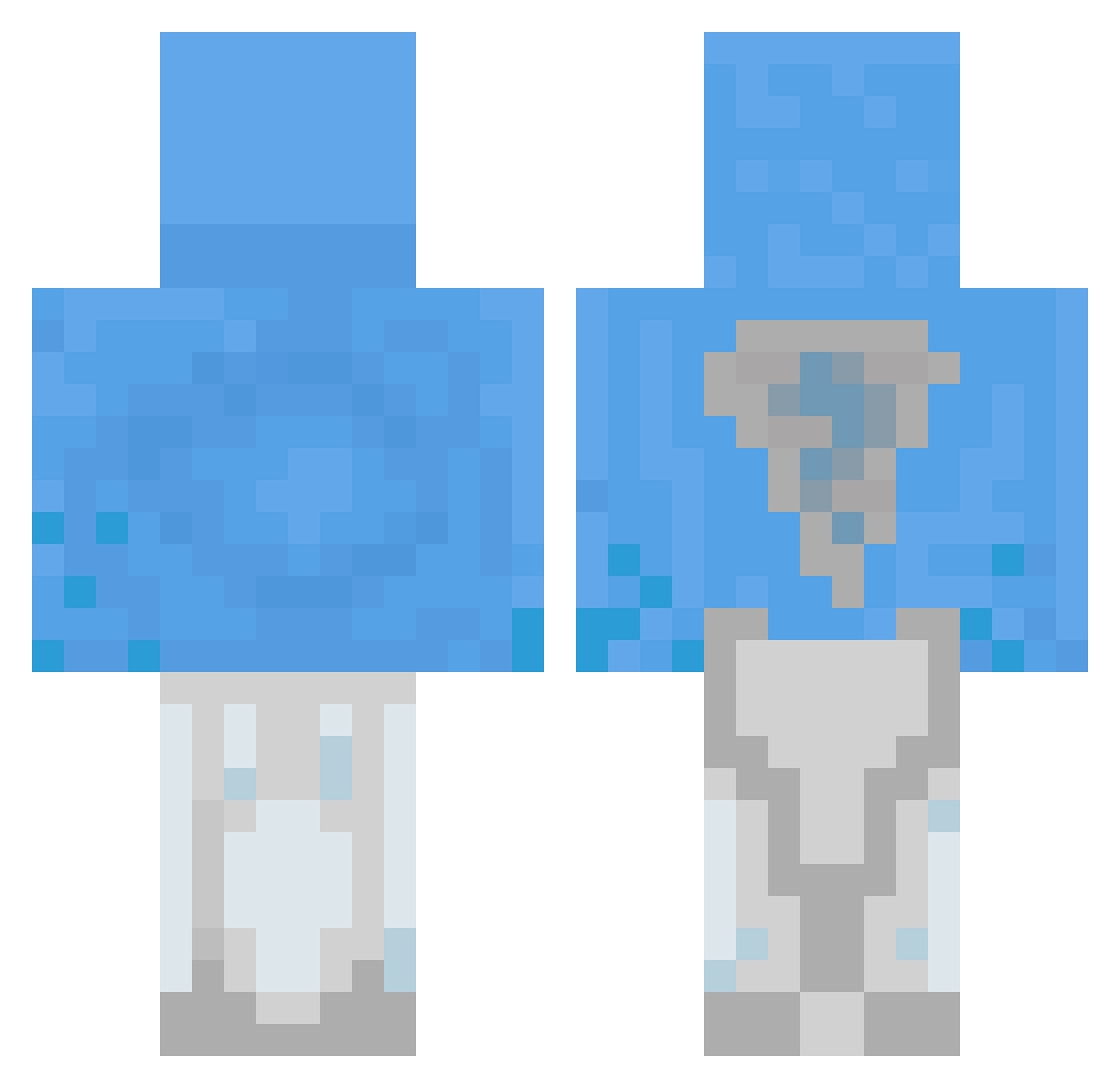 Someth9ngBlue Minecraft skin, front and back view