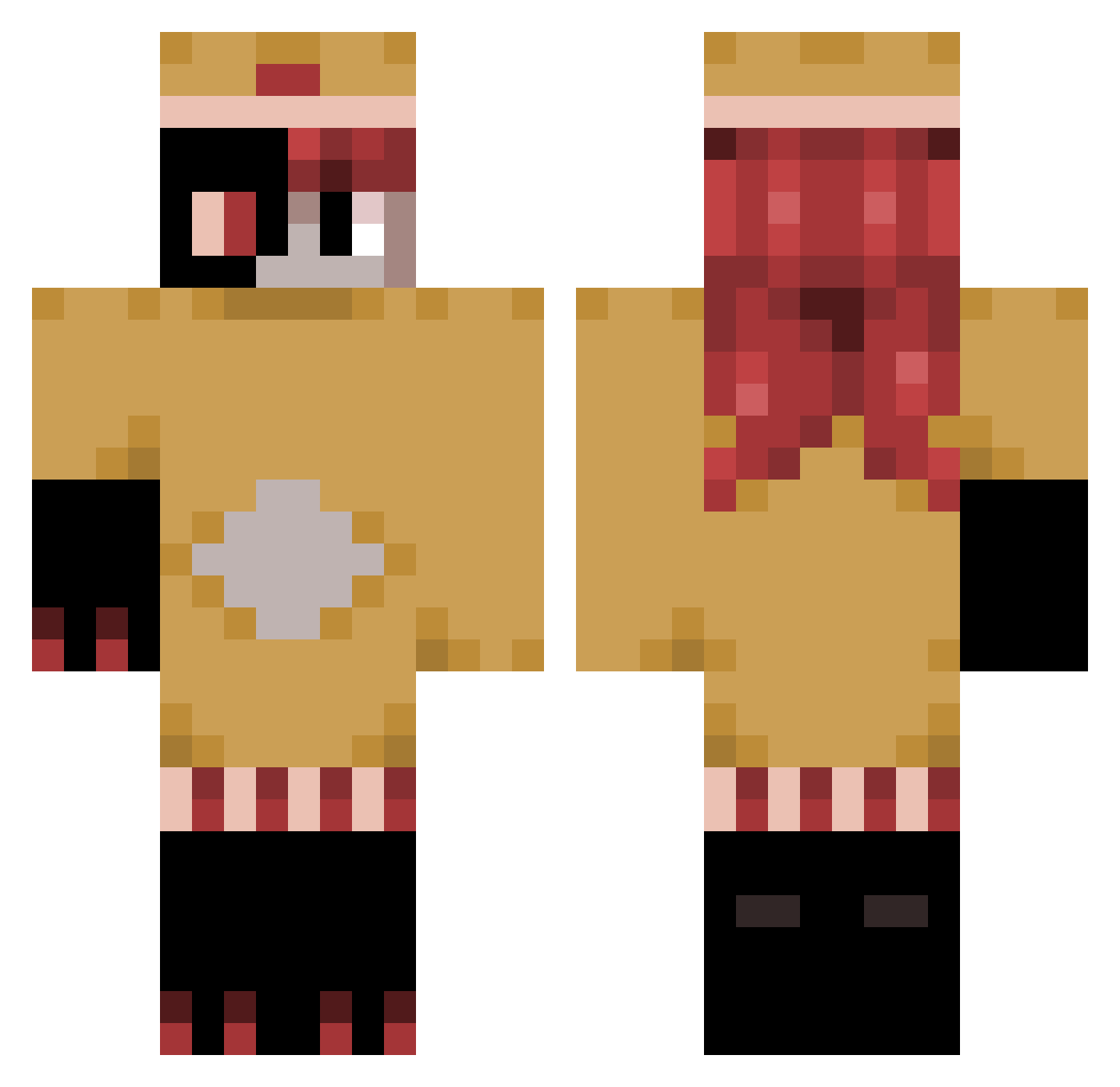 CopperSail Minecraft skin, front and back view