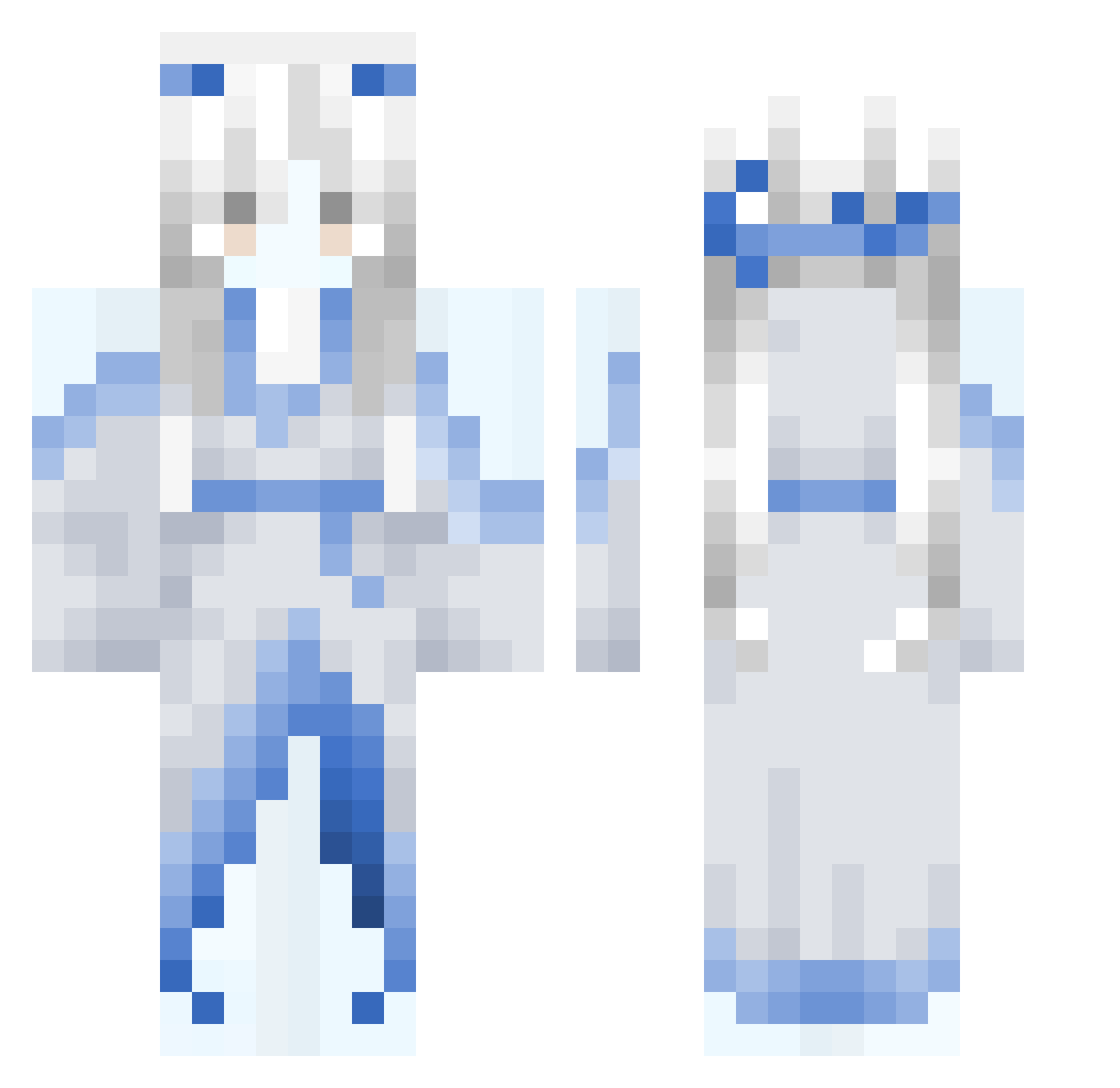 shinonori Minecraft skin, front and back view