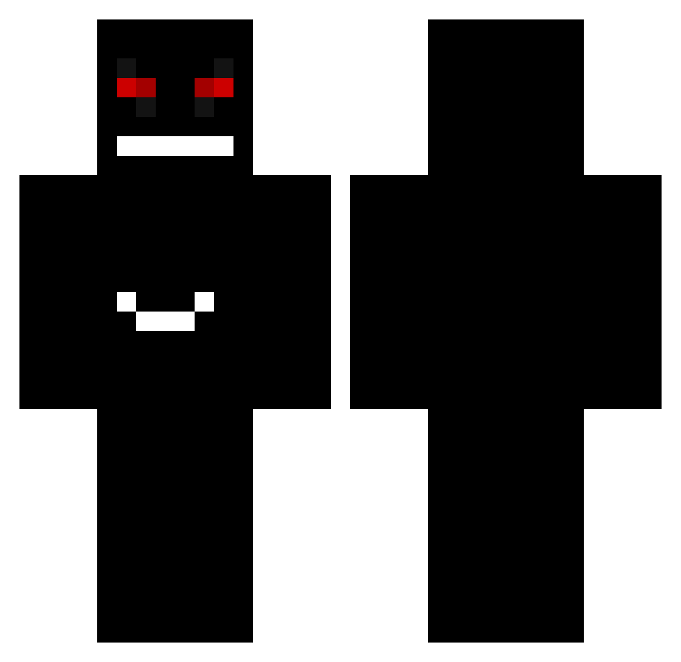 xlExplosivo Minecraft skin, front and back view