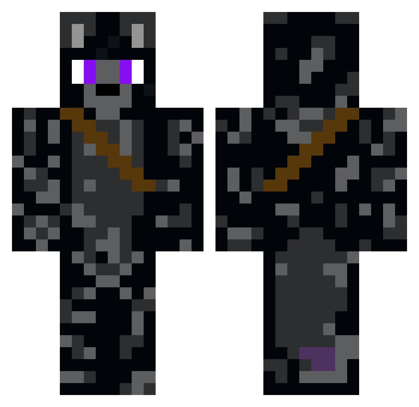 SmoothTrent Minecraft skin, front and back view