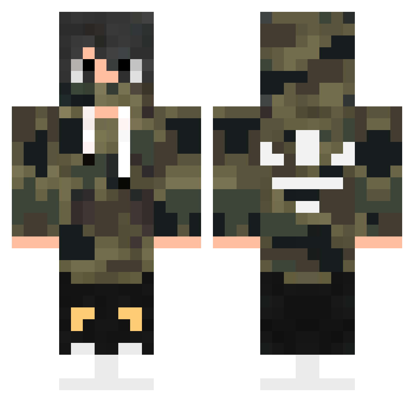 Cub3dro1 Minecraft skin, front and back view
