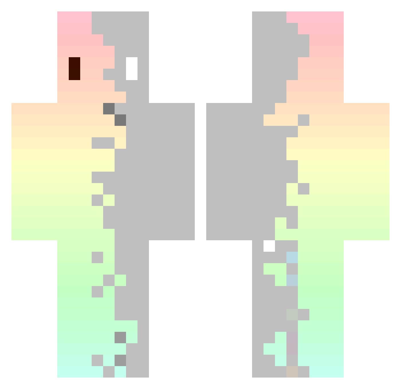 TuDou520 Minecraft skin, front and back view