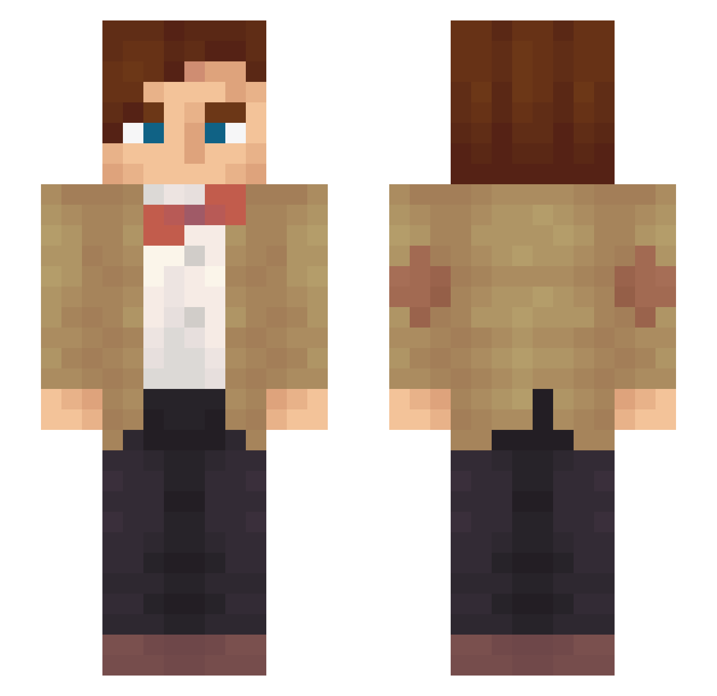 Dorthea Minecraft skin, front and back view