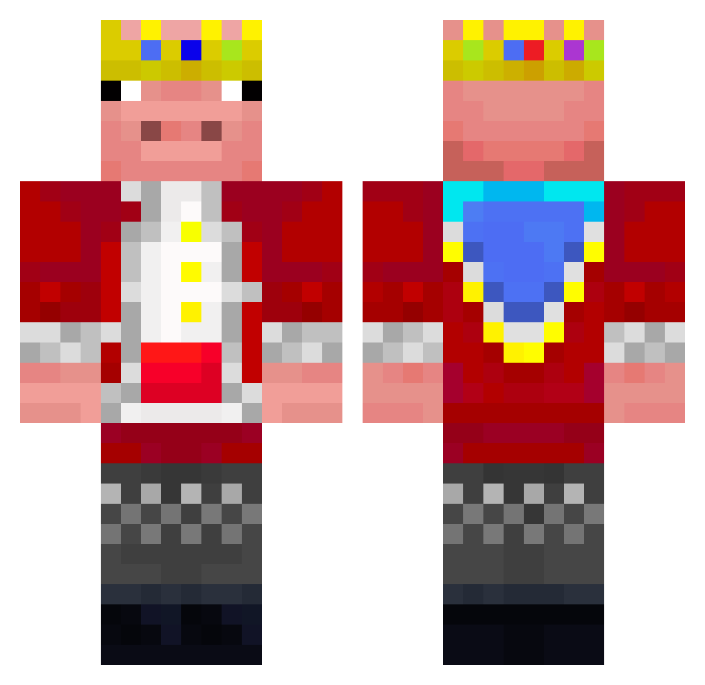 V1nnn1e Minecraft skin, front and back view