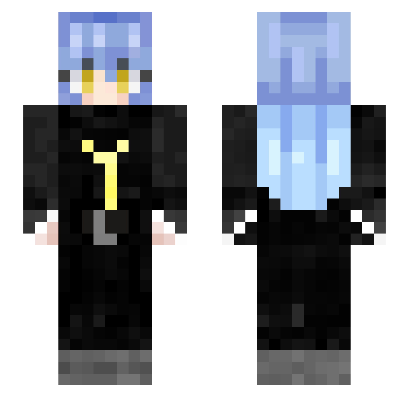 Pawlcodeew Minecraft skin, front and back view