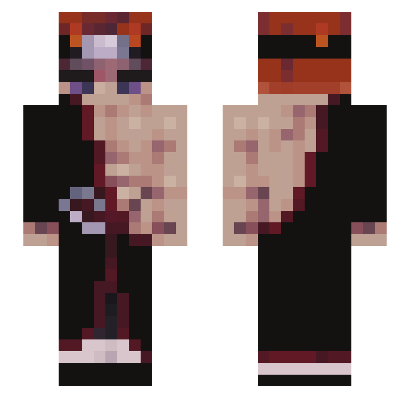 sigmagolab Minecraft skin, front and back view