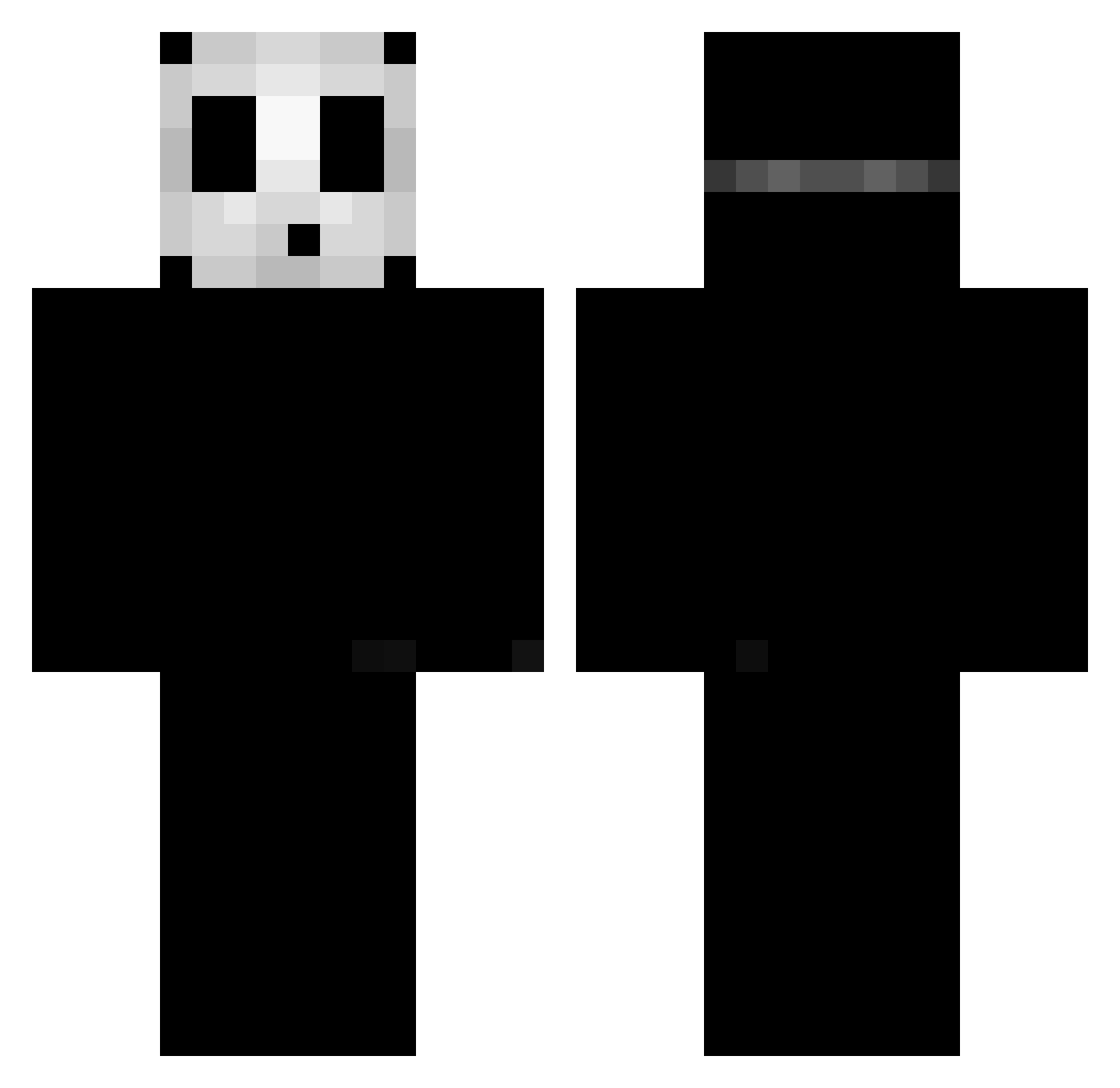 HelpyDCE Minecraft skin, front and back view