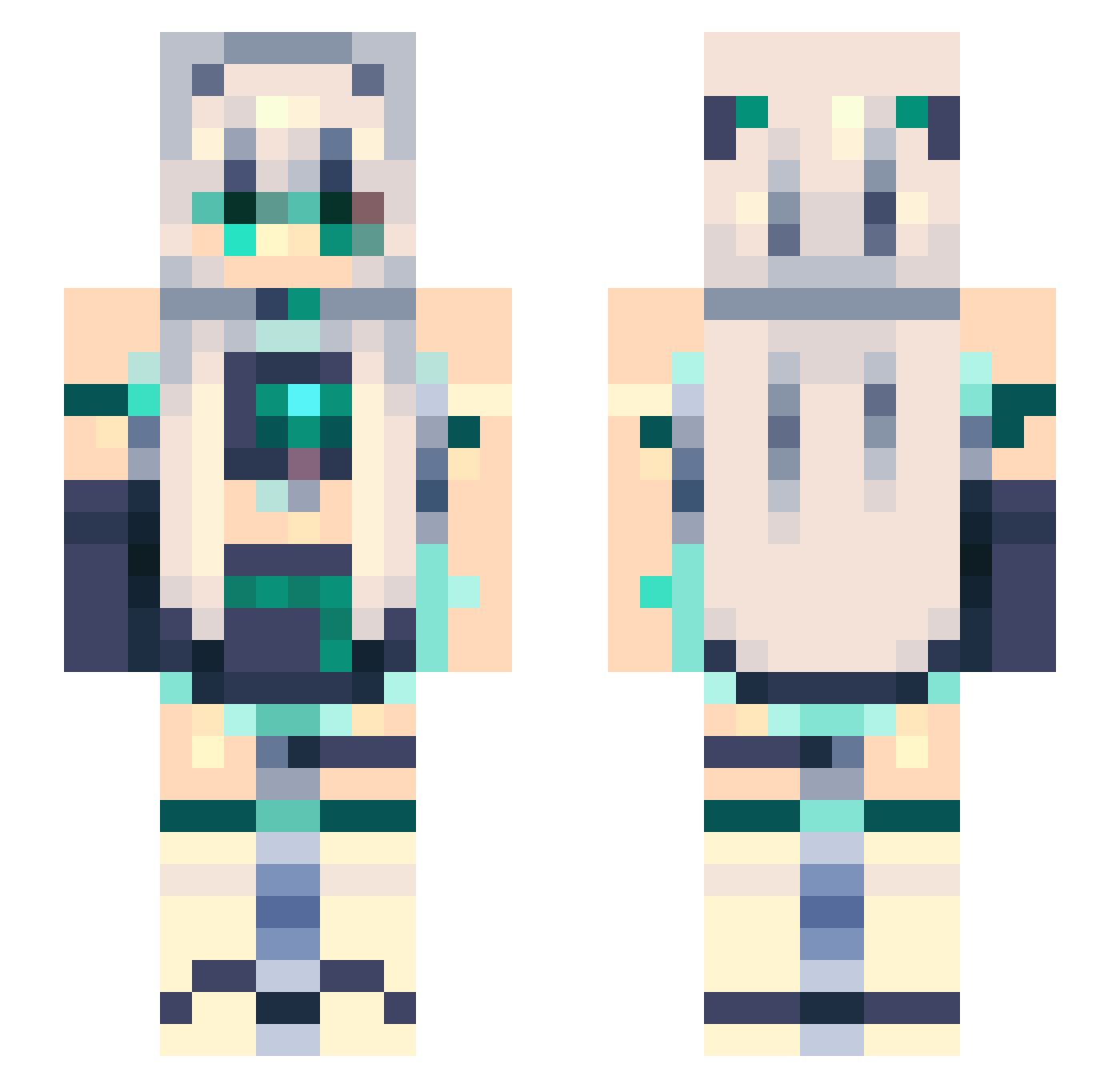 WingsofSoteria Minecraft skin, front and back view