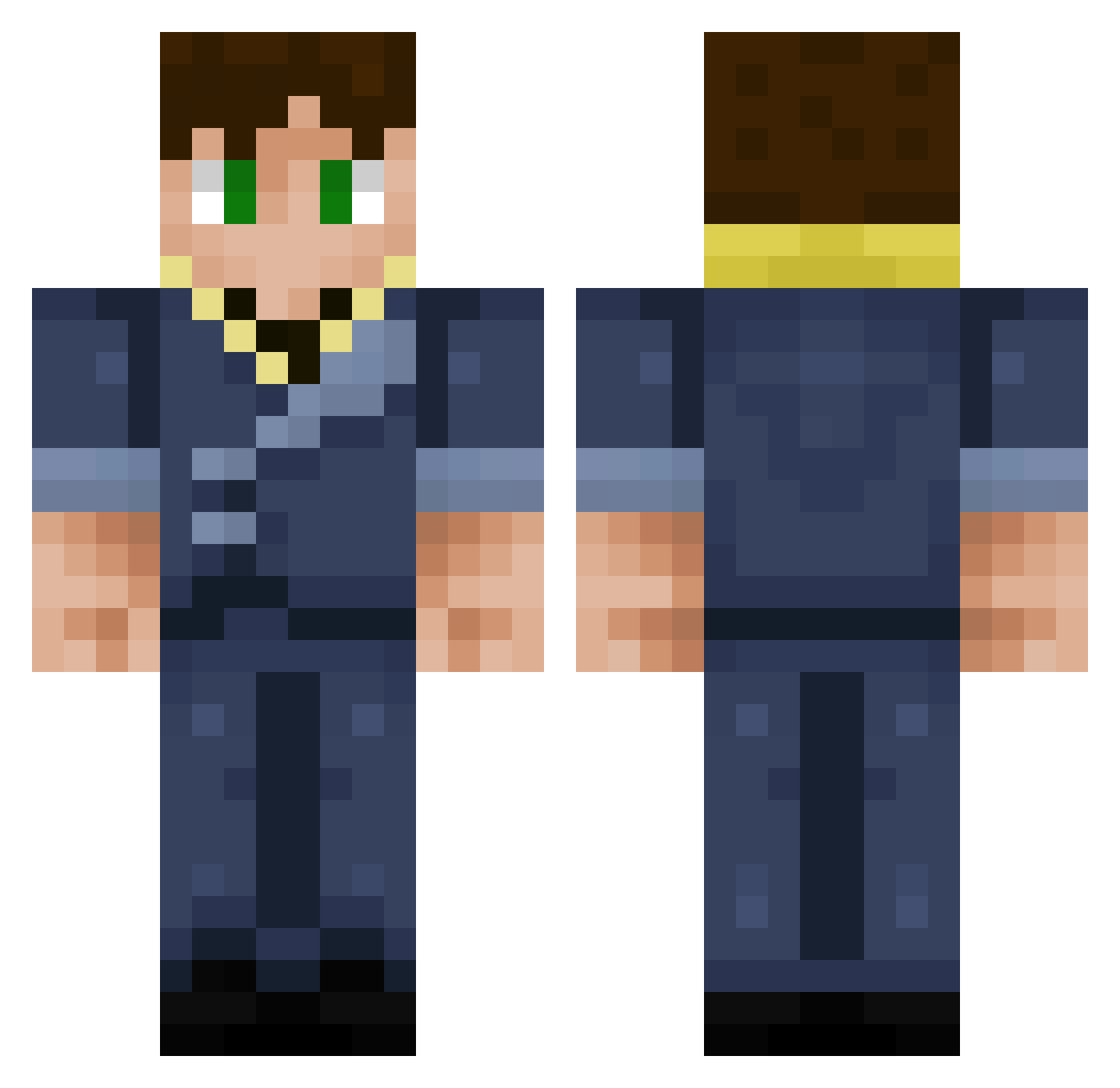 WokeWaifu Minecraft skin, front and back view