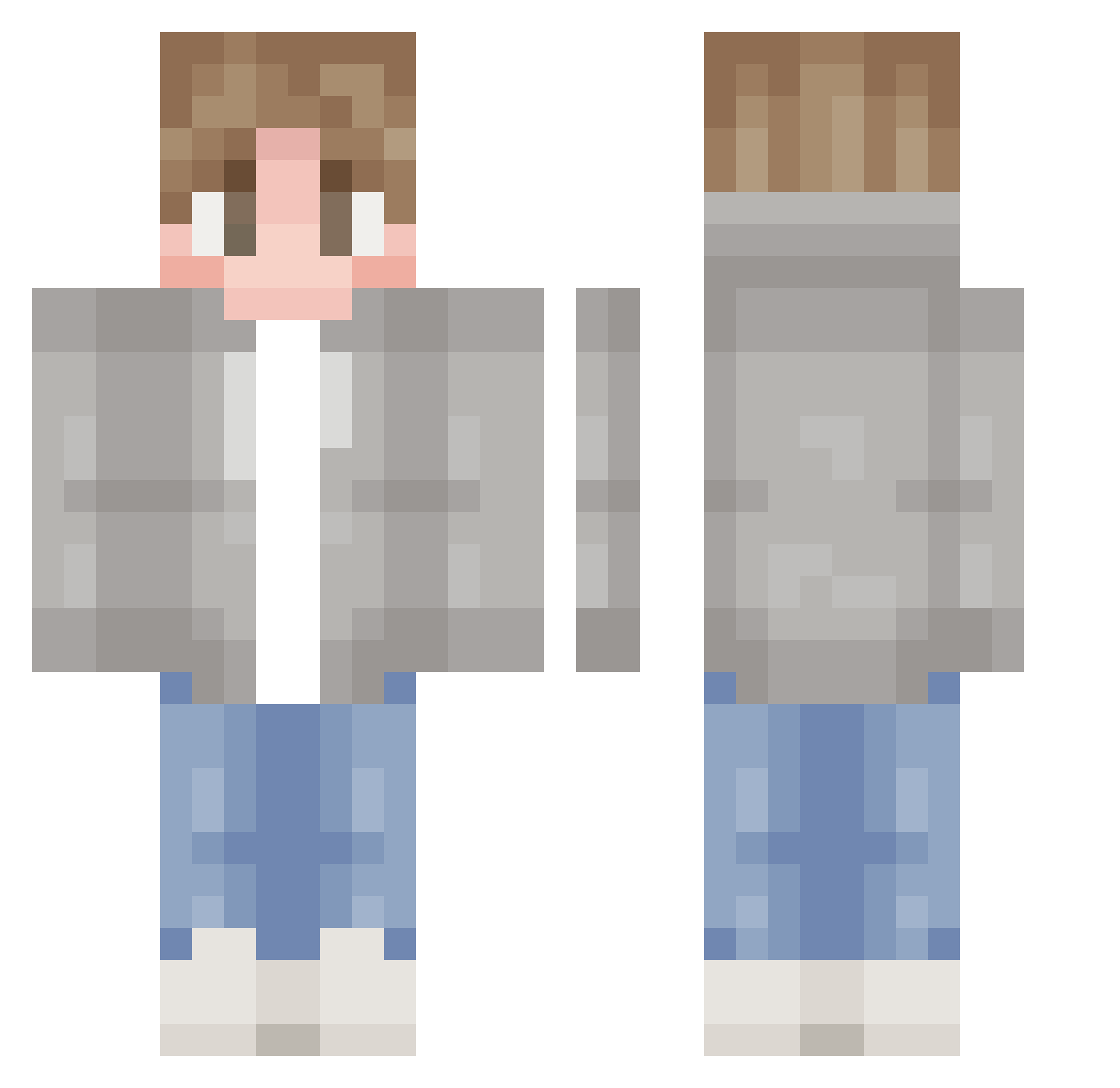 Tyr_ciu Minecraft skin, front and back view