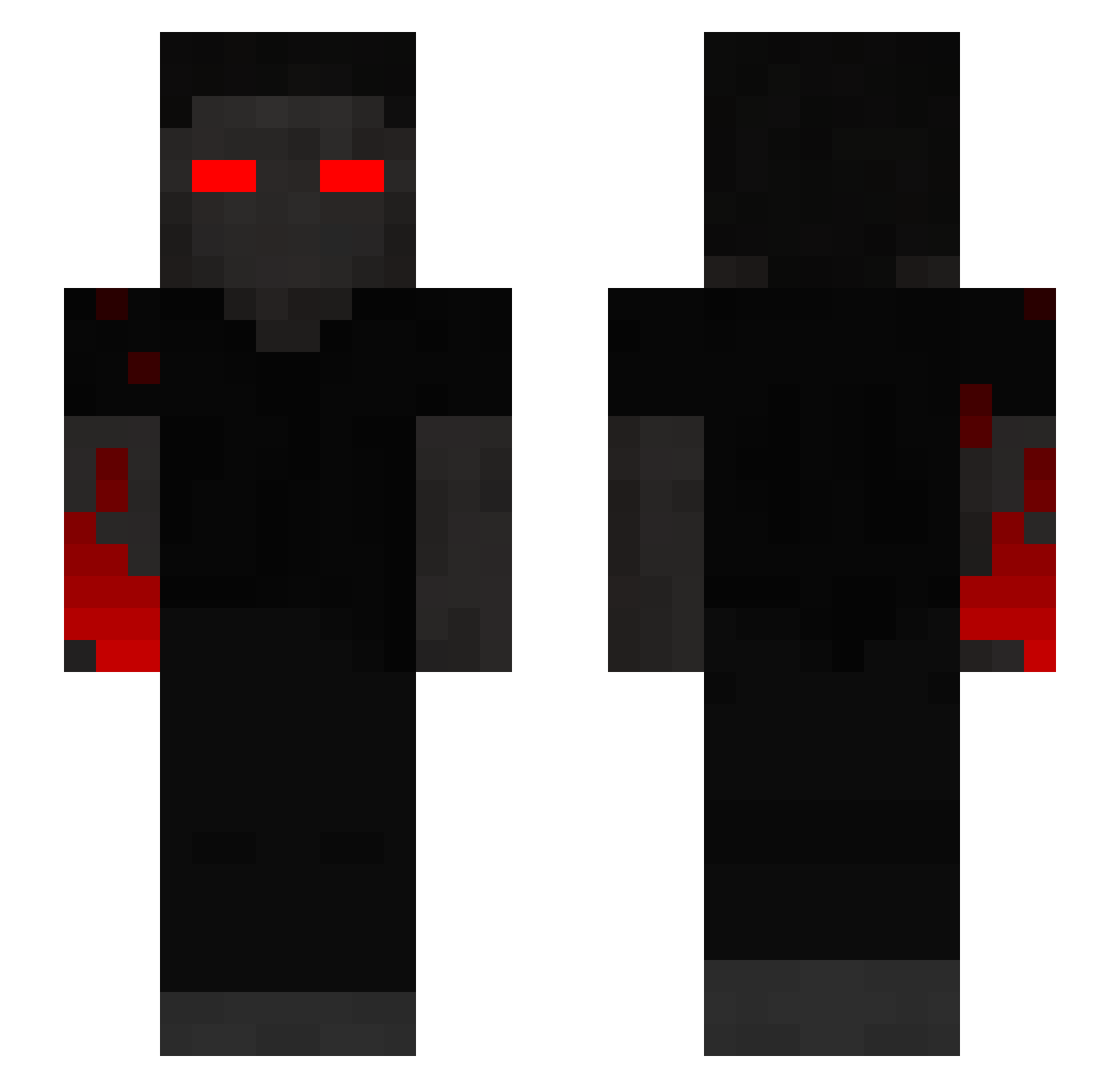 Nachtschlitzer Minecraft skin, front and back view