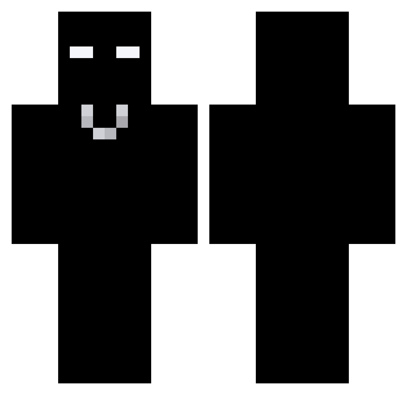 vgqq Minecraft skin, front and back view