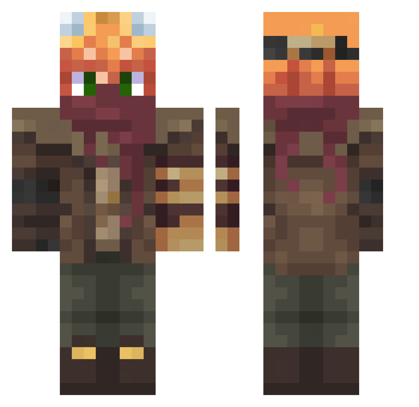 dado2011 Minecraft skin, front and back view