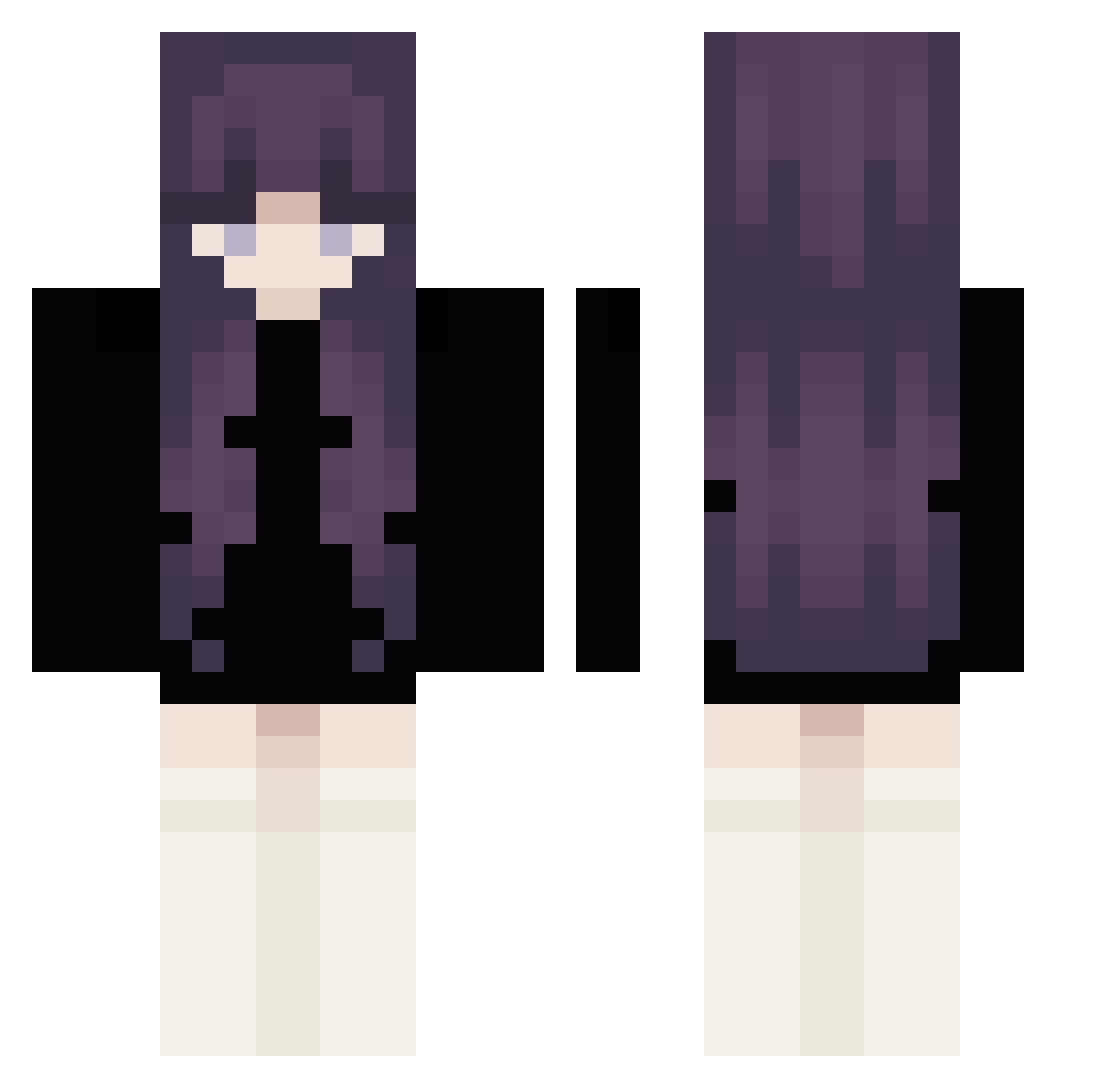 VladFTW Minecraft skin, front and back view
