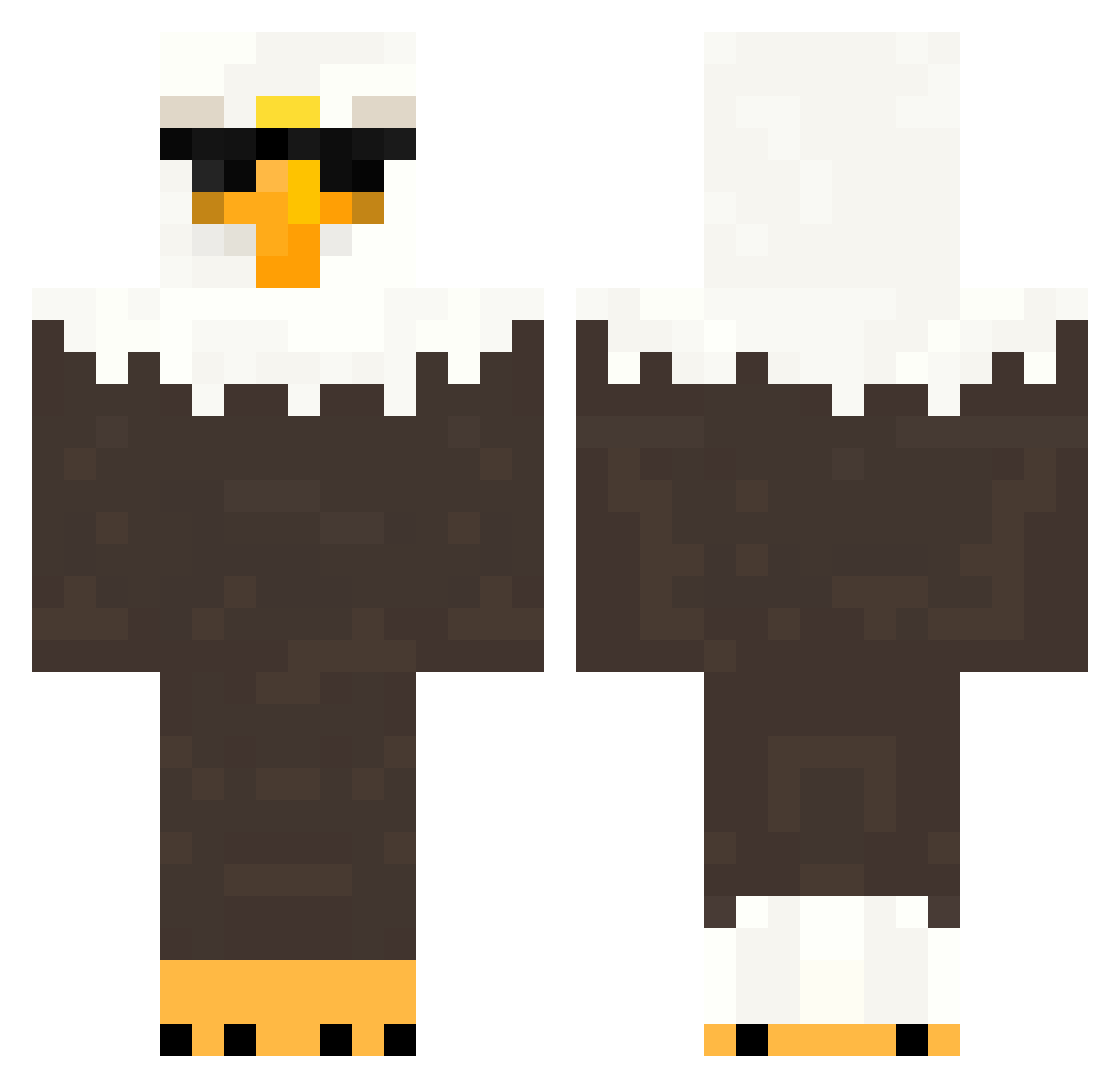 PitaNaCienkim Minecraft skin, front and back view