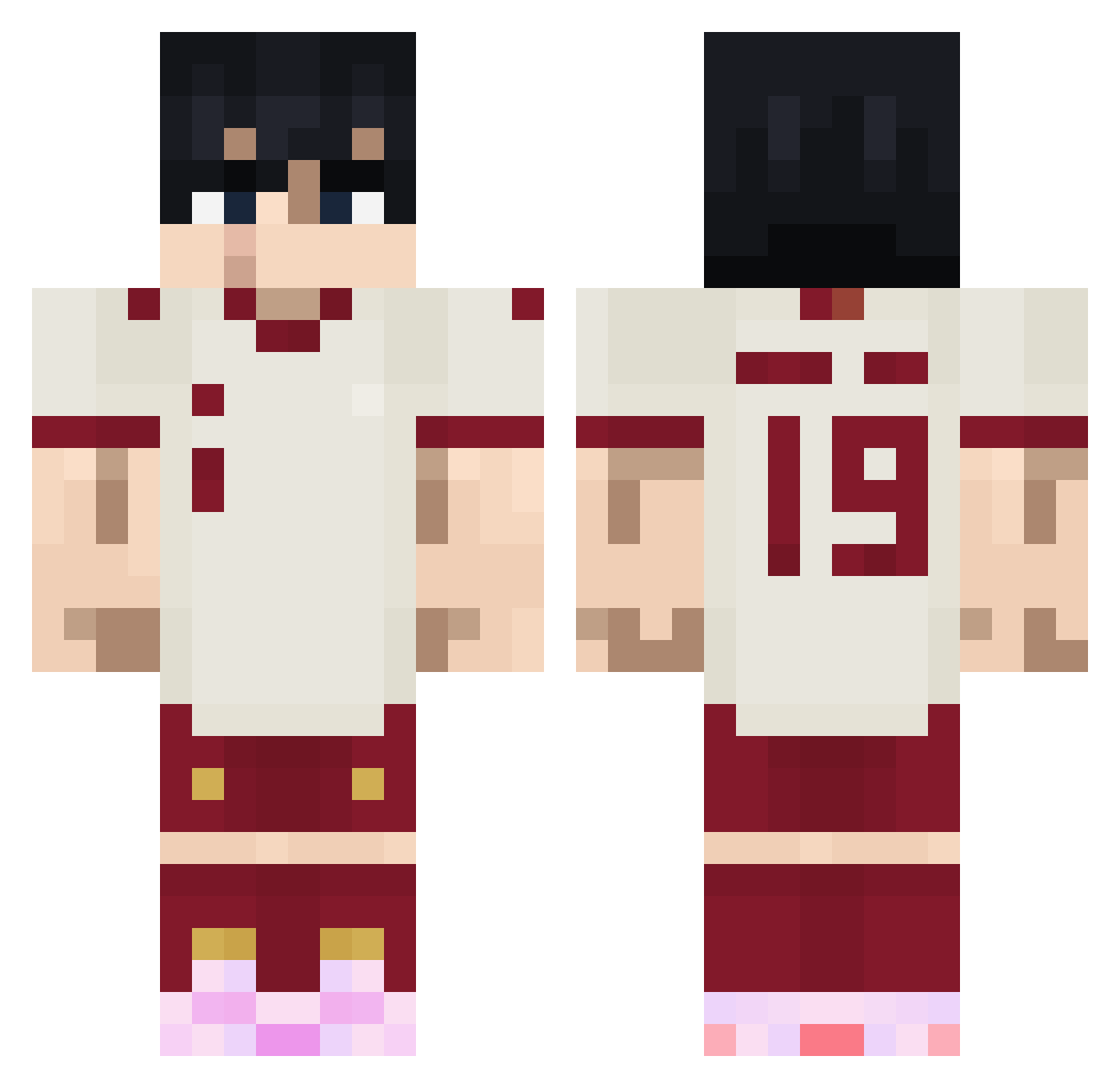 Gaarcia21 Minecraft skin, front and back view