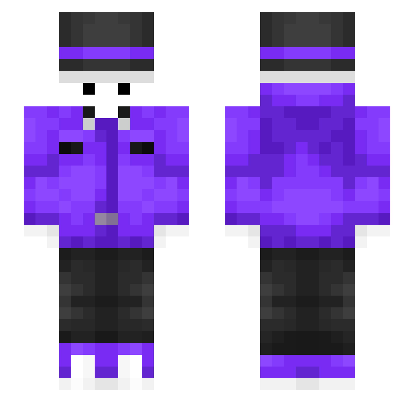 tooterrob Minecraft skin, front and back view