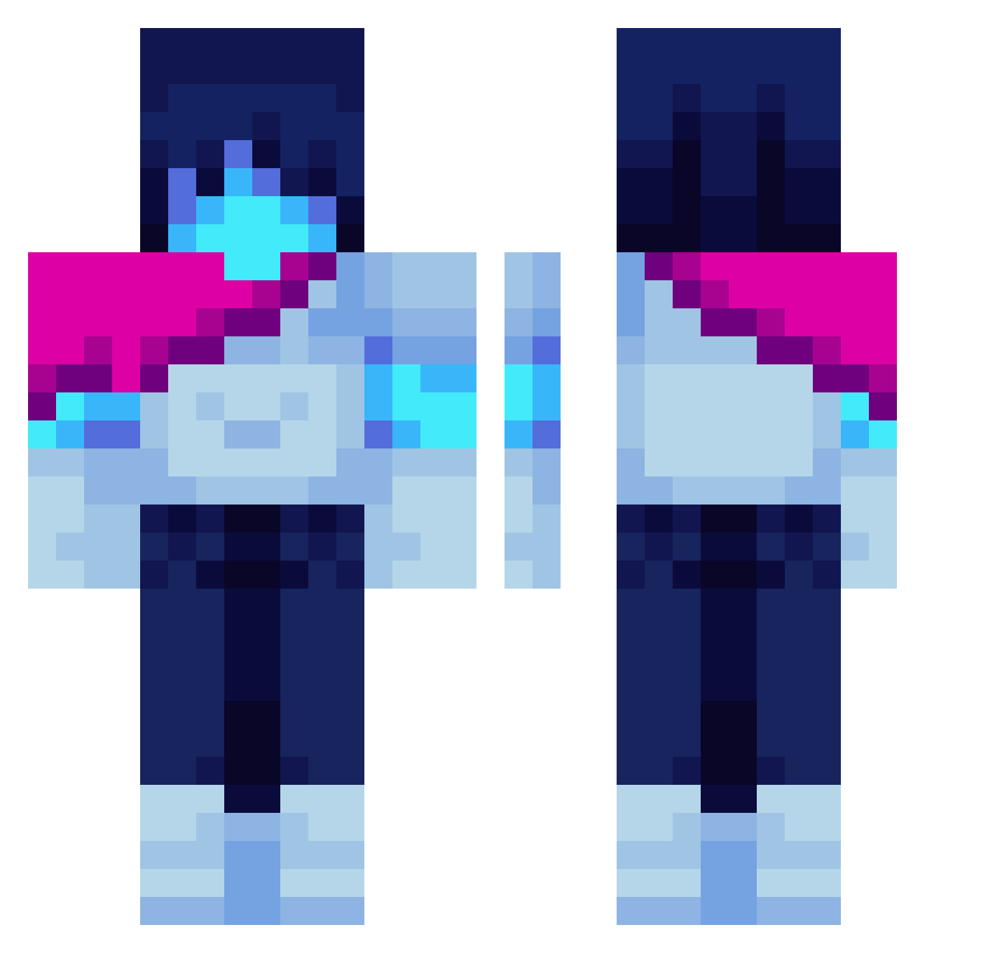 Soenkujoo Minecraft skin, front and back view
