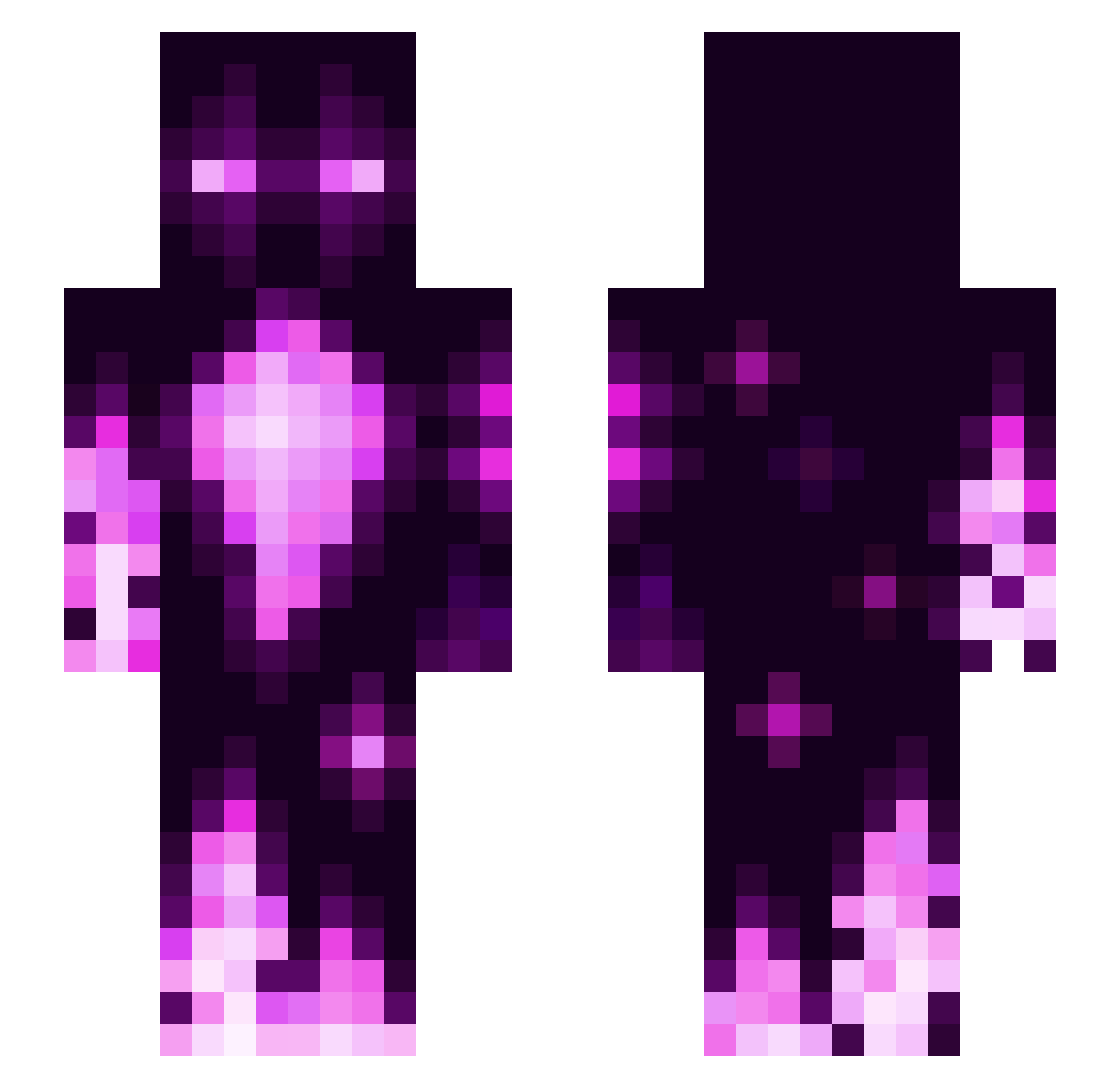 mateigh30 Minecraft skin, front and back view