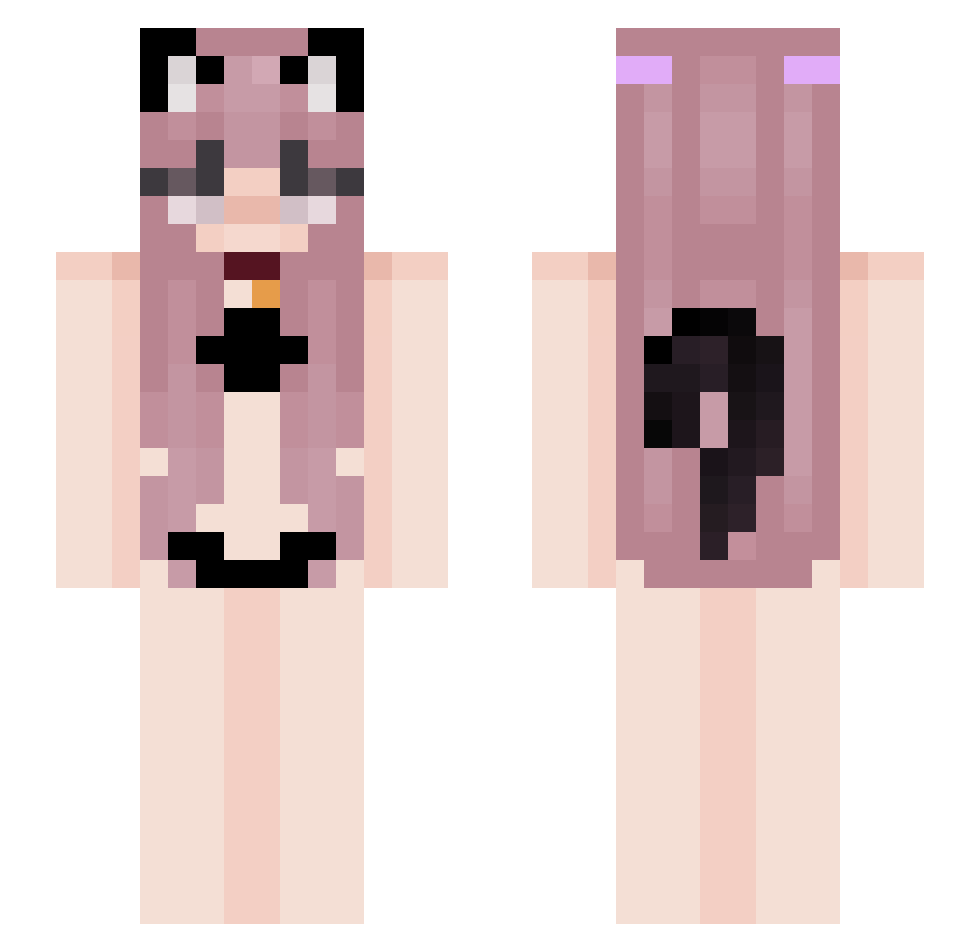 Dersito69 Minecraft skin, front and back view