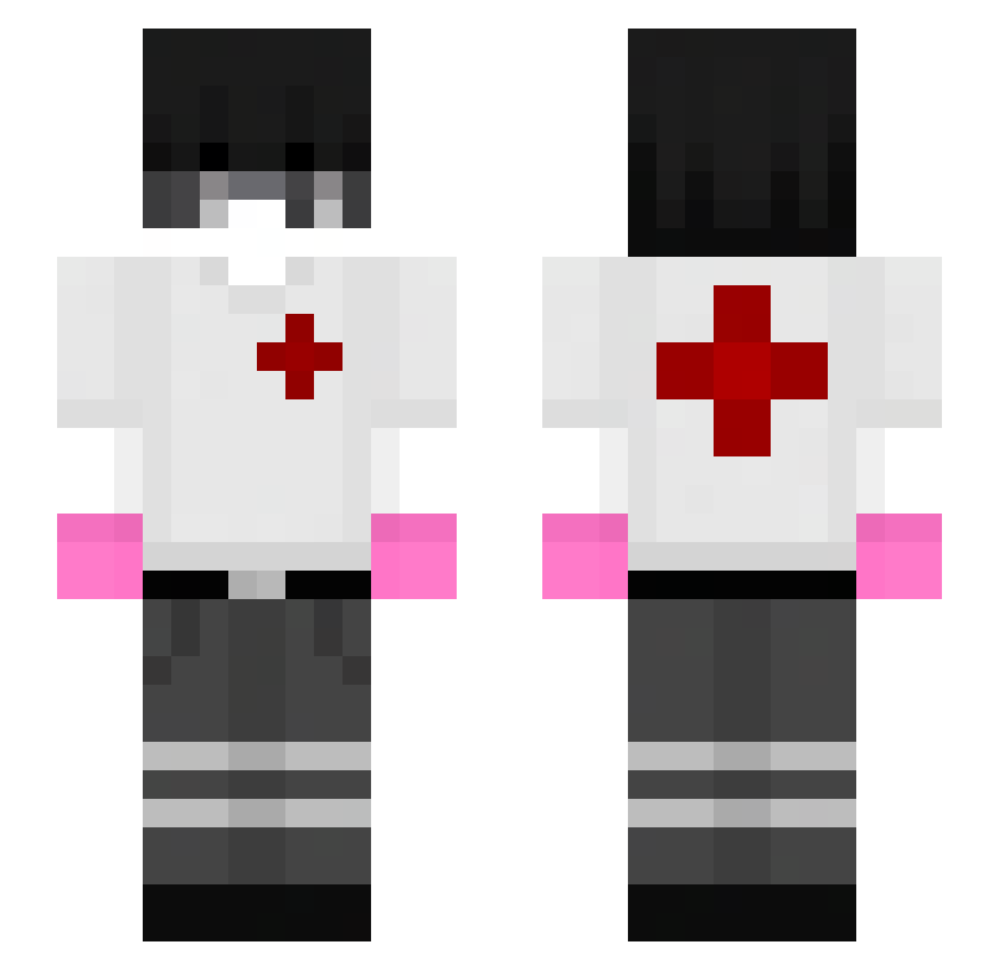 uuhr Minecraft skin, front and back view