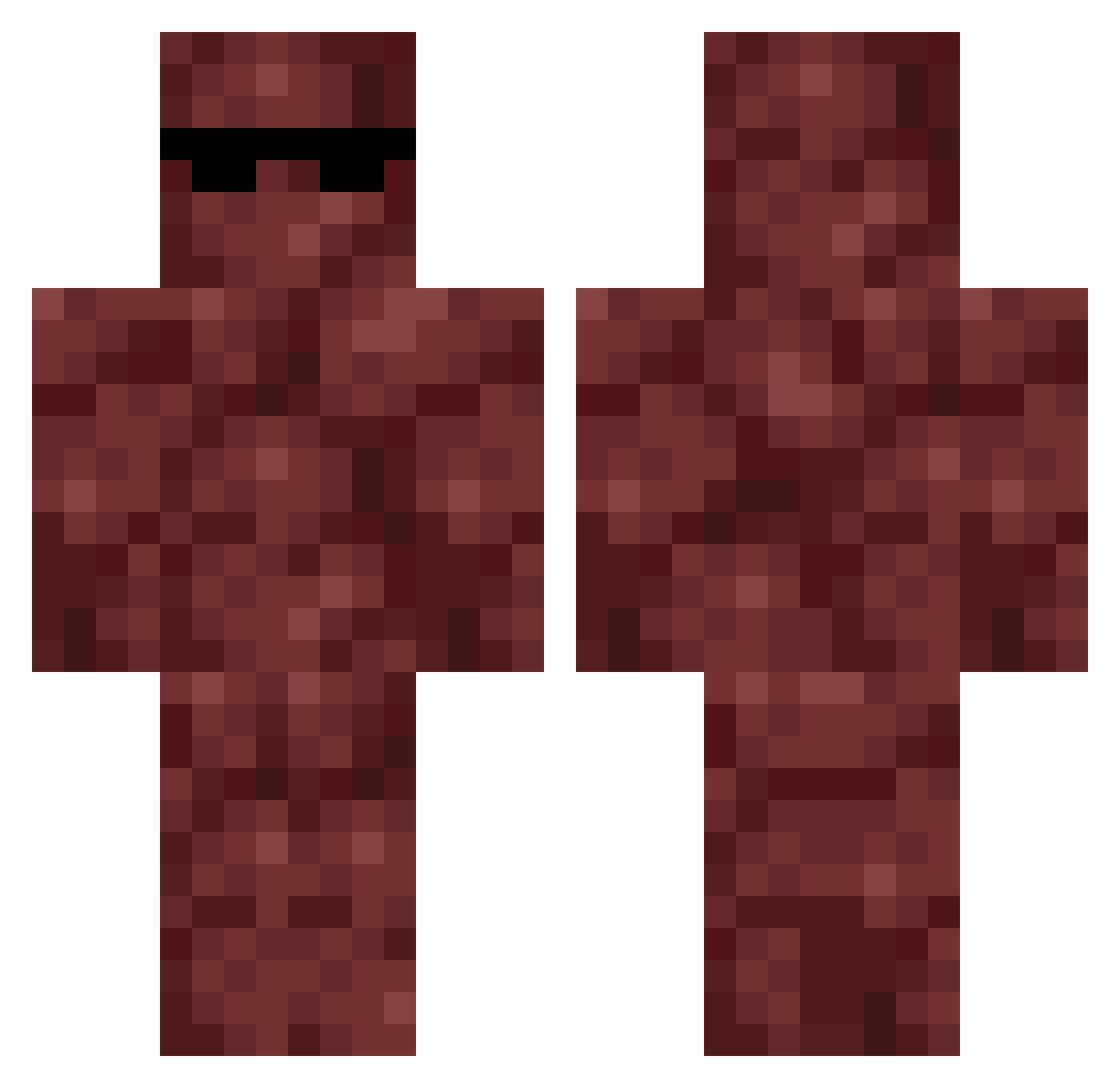 bananabob12345 Minecraft skin, front and back view