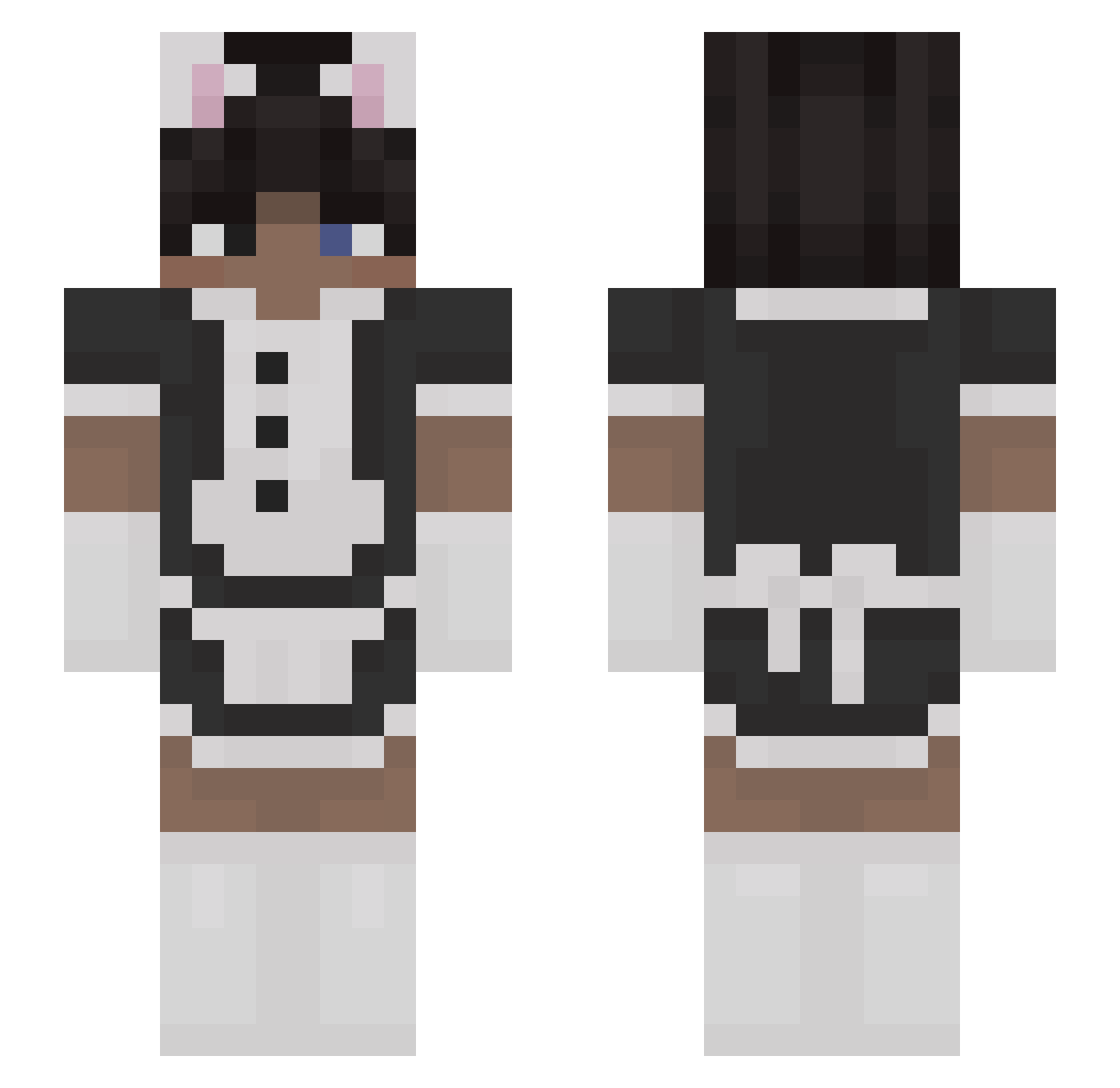 Rasan113 Minecraft skin, front and back view