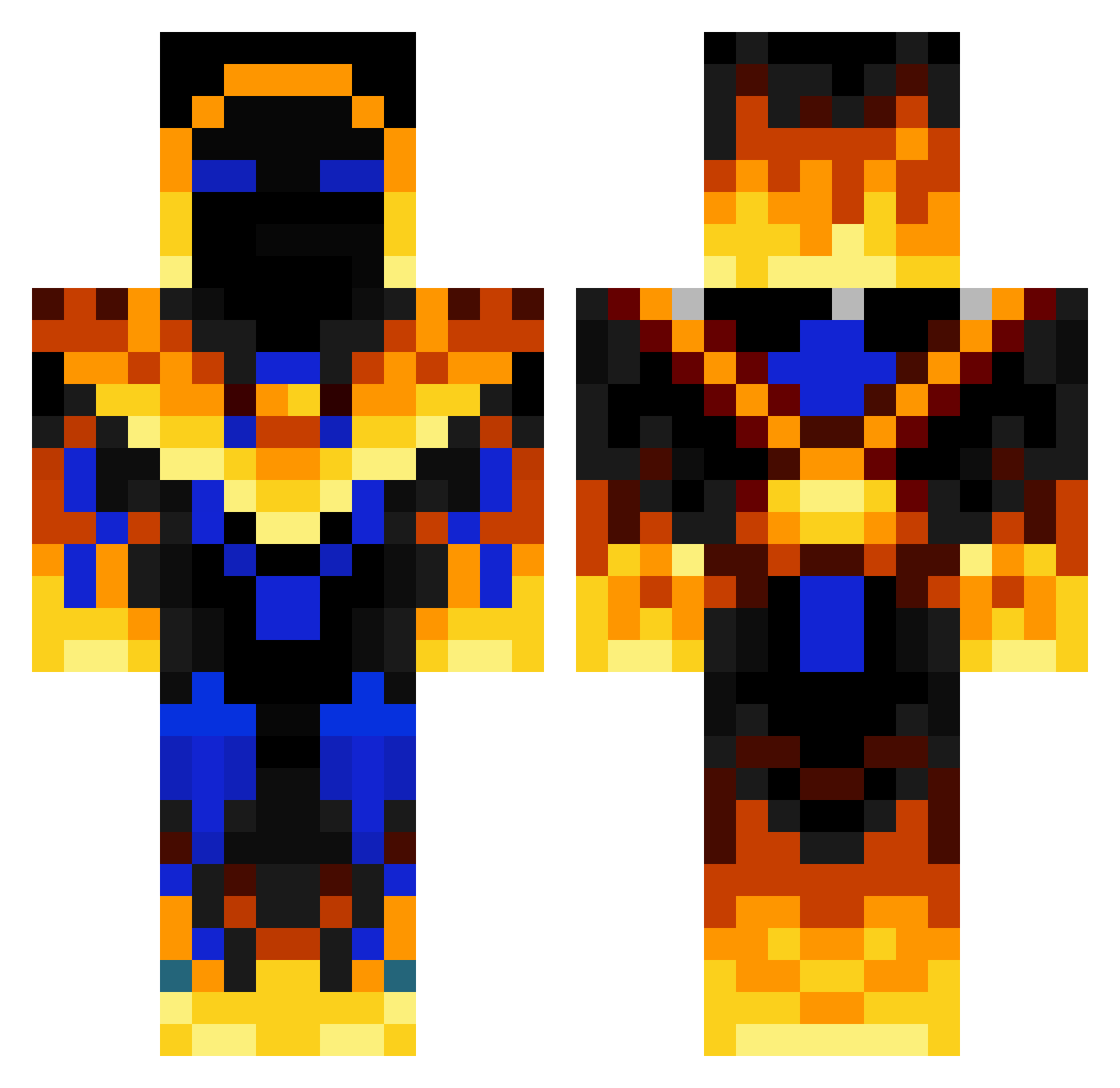 HATMAN65 Minecraft skin, front and back view