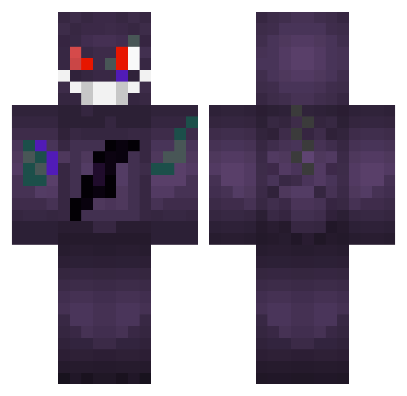 Lobbee Minecraft skin, front and back view