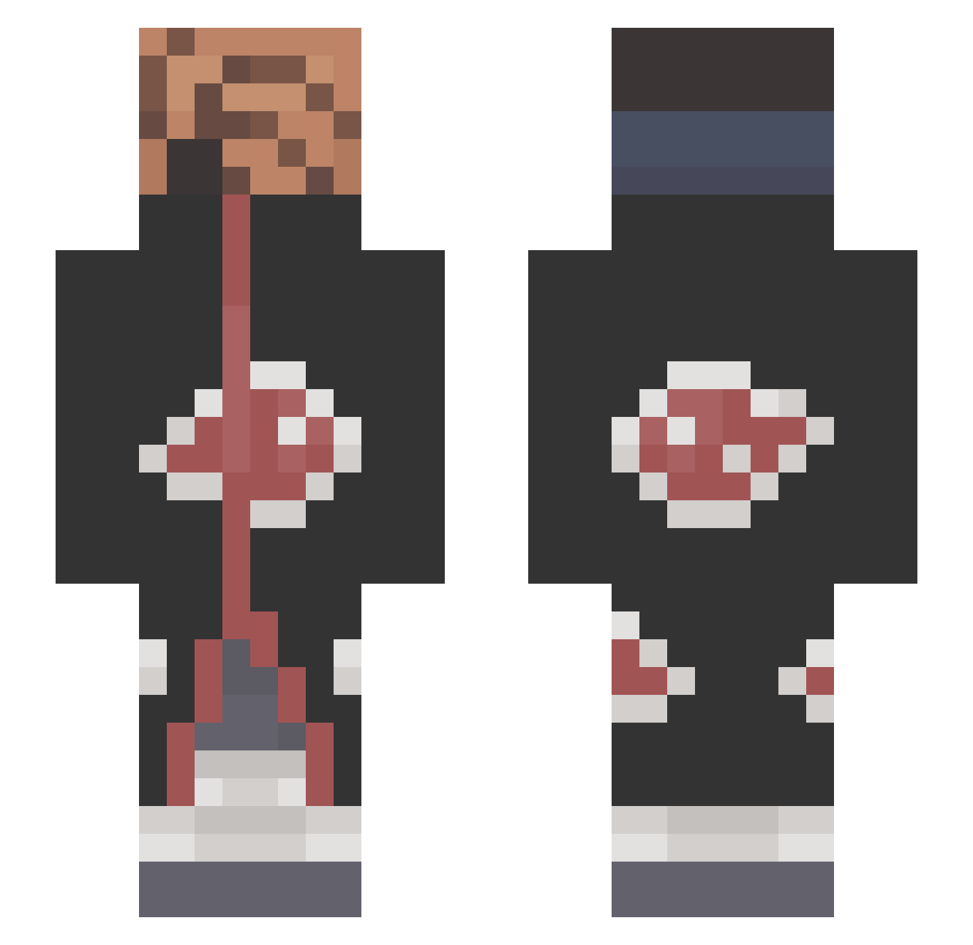 lucashardy9 Minecraft skin, front and back view