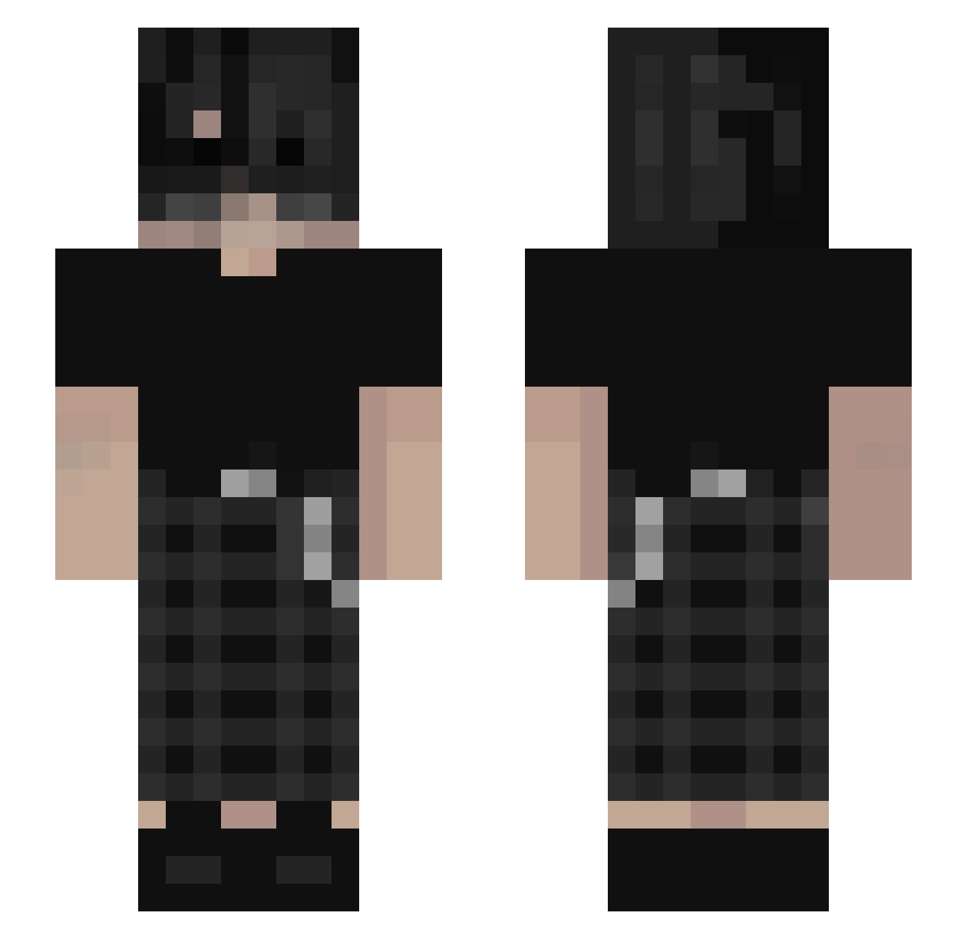 _AkumaNoKitsune_ Minecraft skin, front and back view