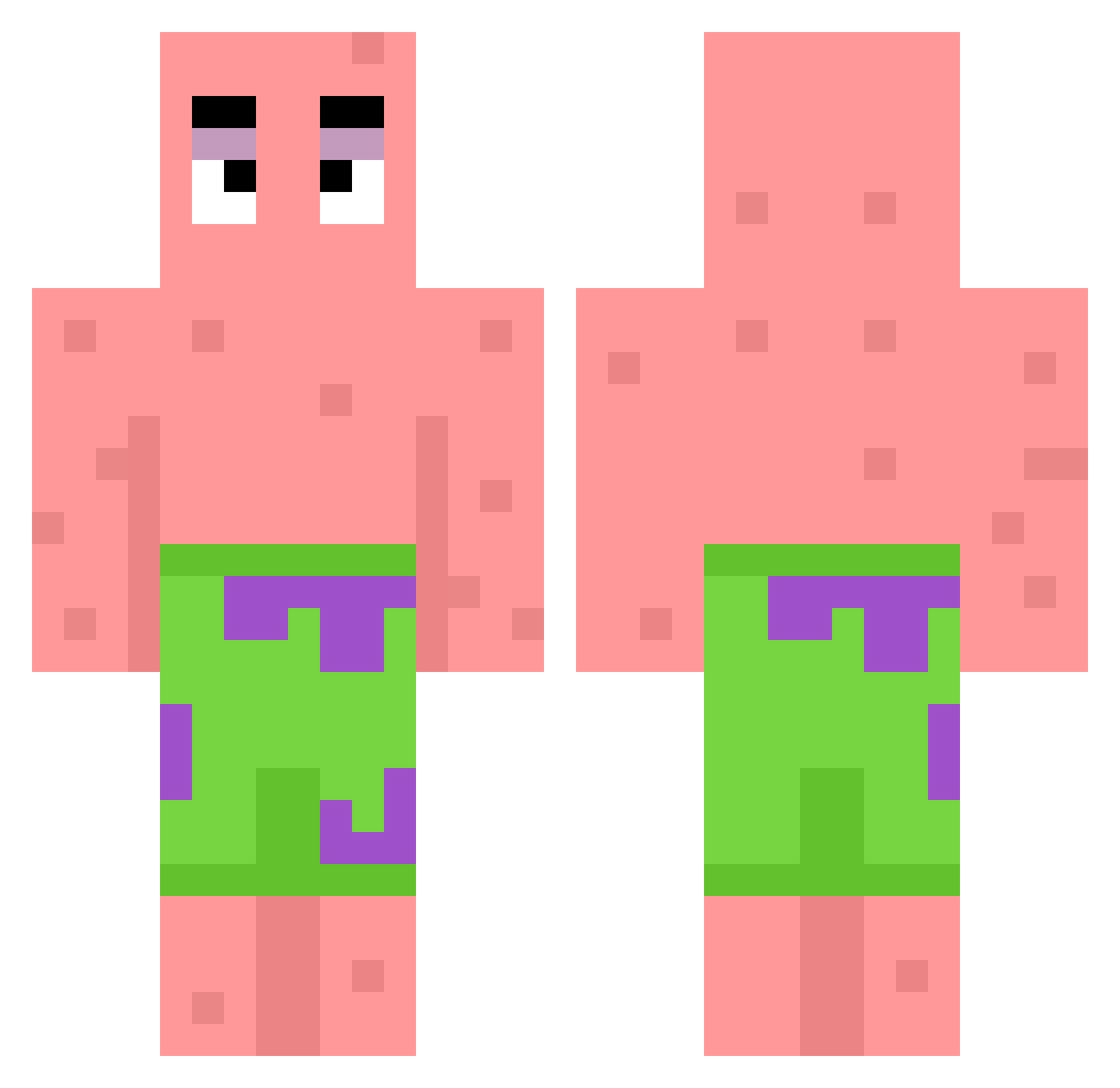 mullog131 Minecraft skin, front and back view