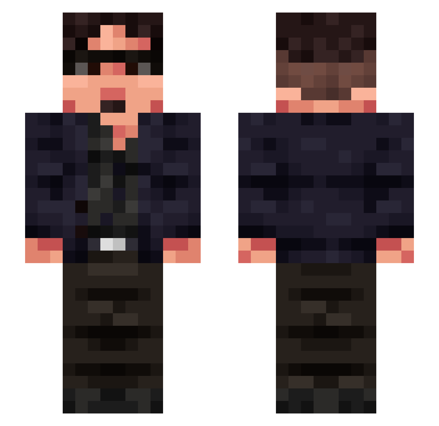 _Vindes_ Minecraft skin, front and back view