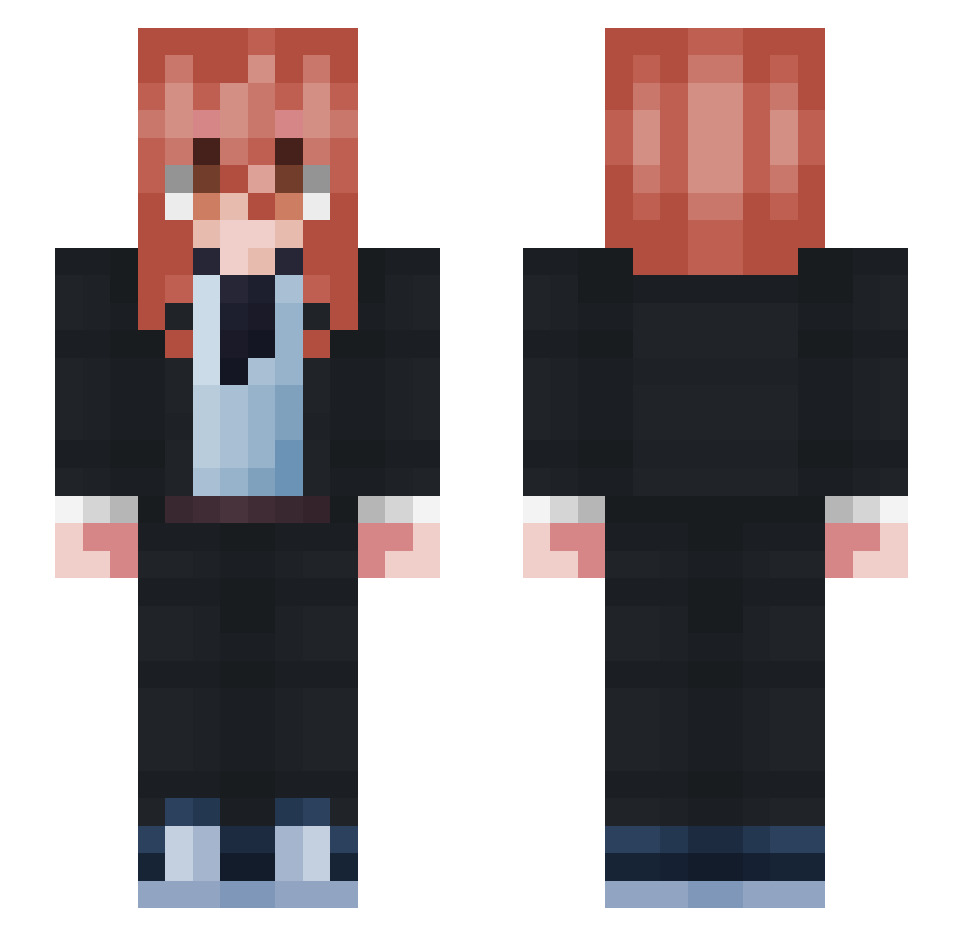 dariino Minecraft skin, front and back view