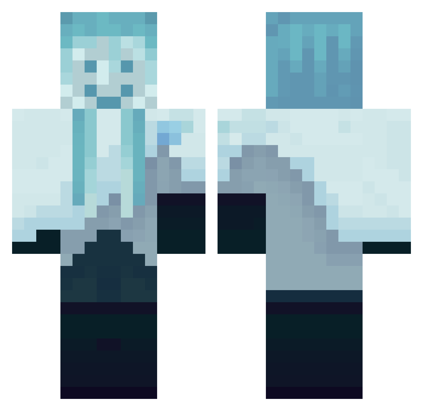 kwintzss Minecraft skin, front and back view