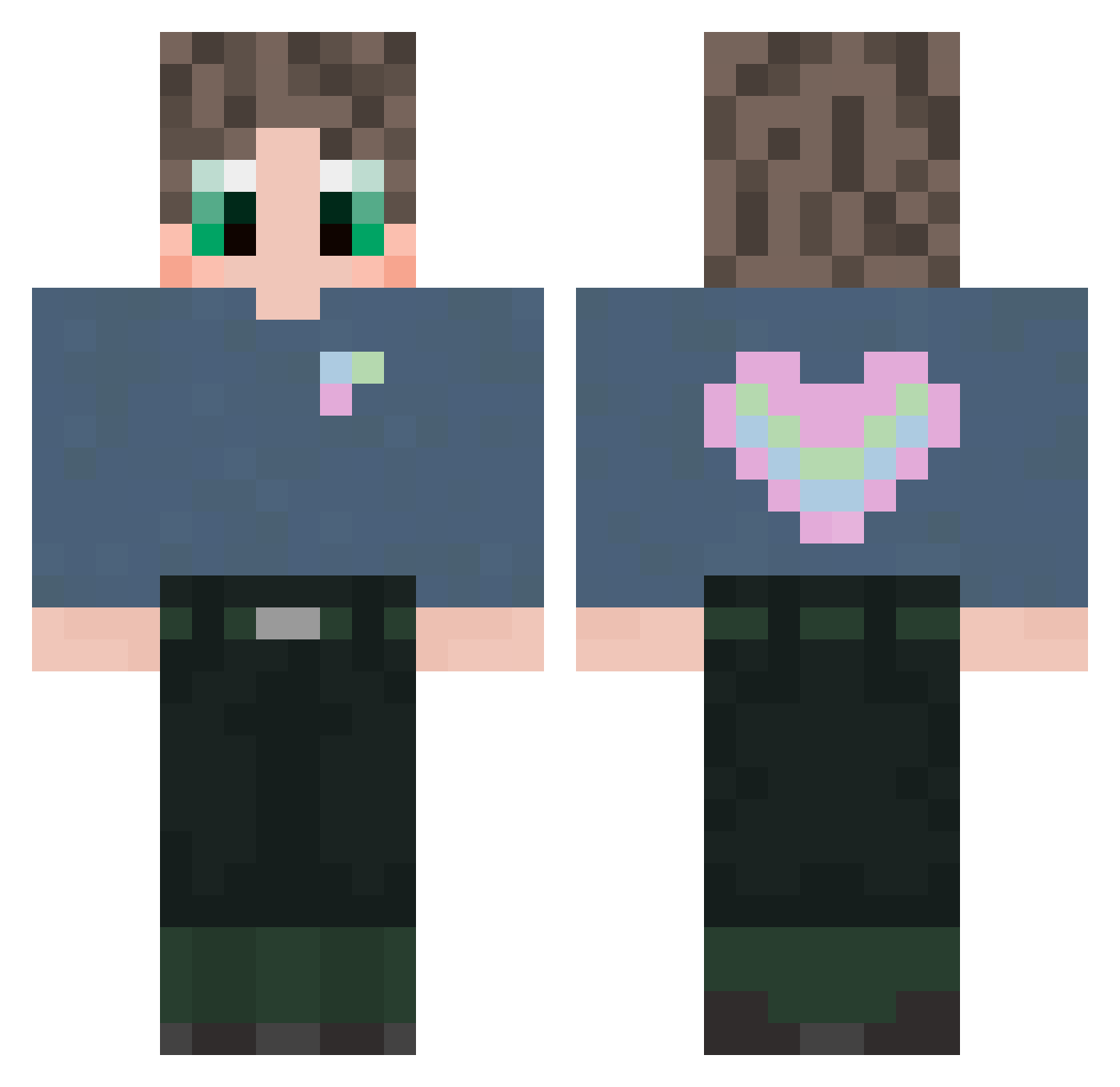 roxepy Minecraft skin, front and back view