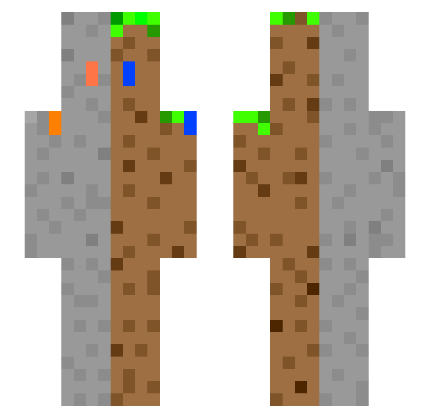 Skiller179 Minecraft skin, front and back view